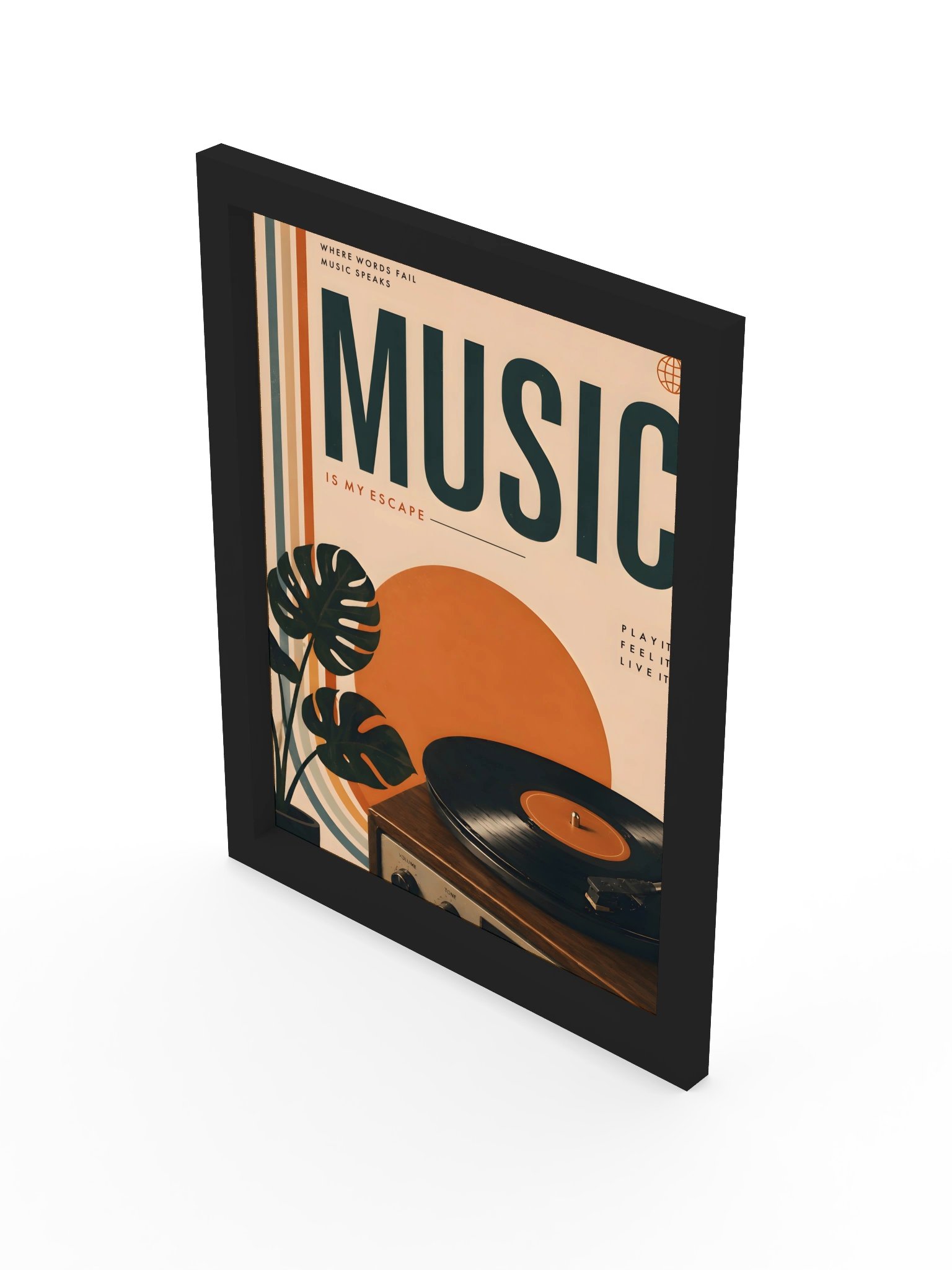 Music Speaks — Retro Framed Poster product image (3)