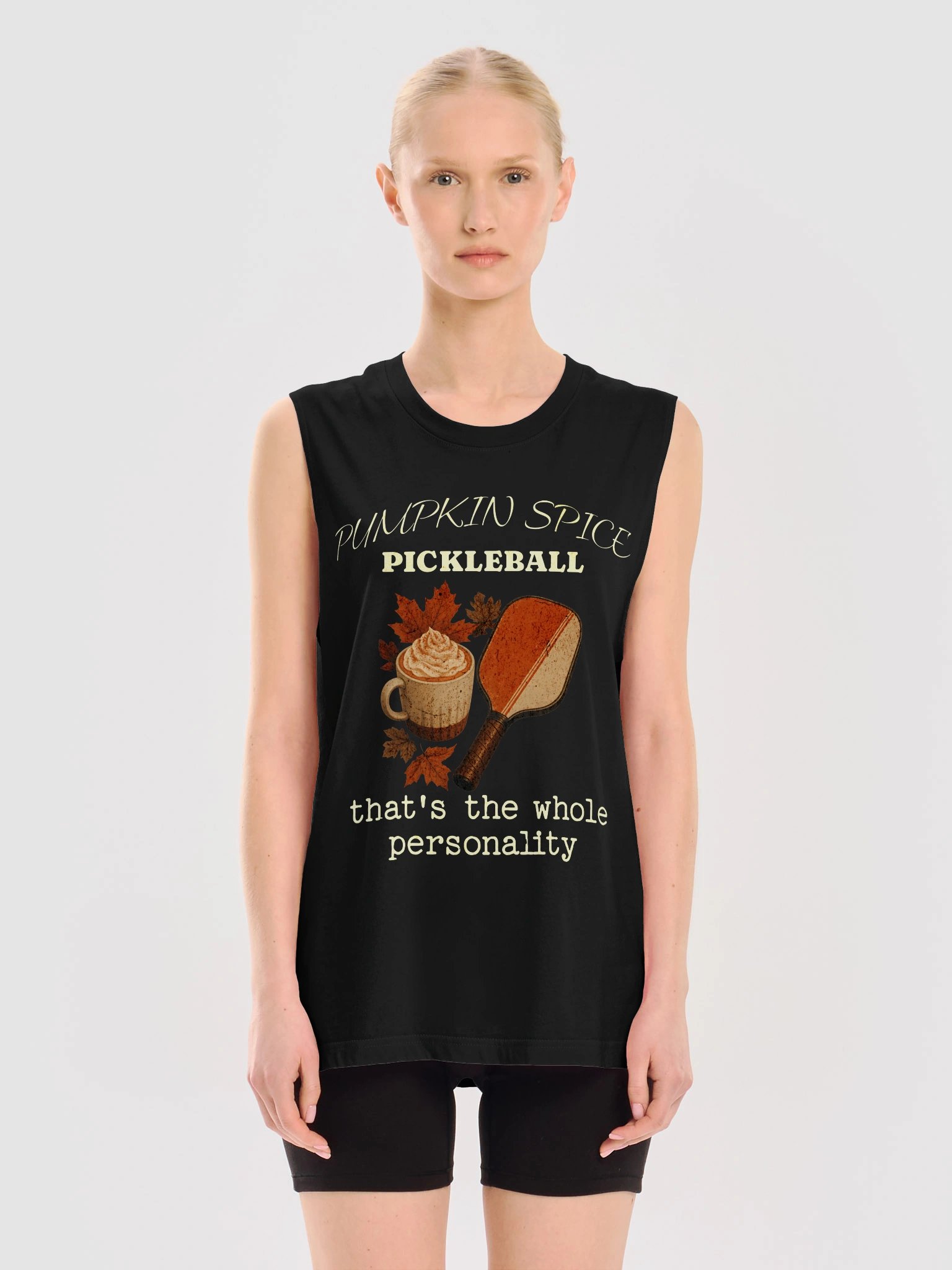 Funny Pumpkin Spice Pickleball Tank Top Fall Gift for Women product image (2)