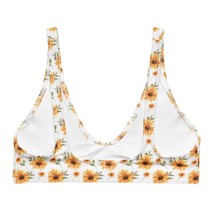 Watercolour Floral Pattern Padded Bikini Top - V3 product image (2)