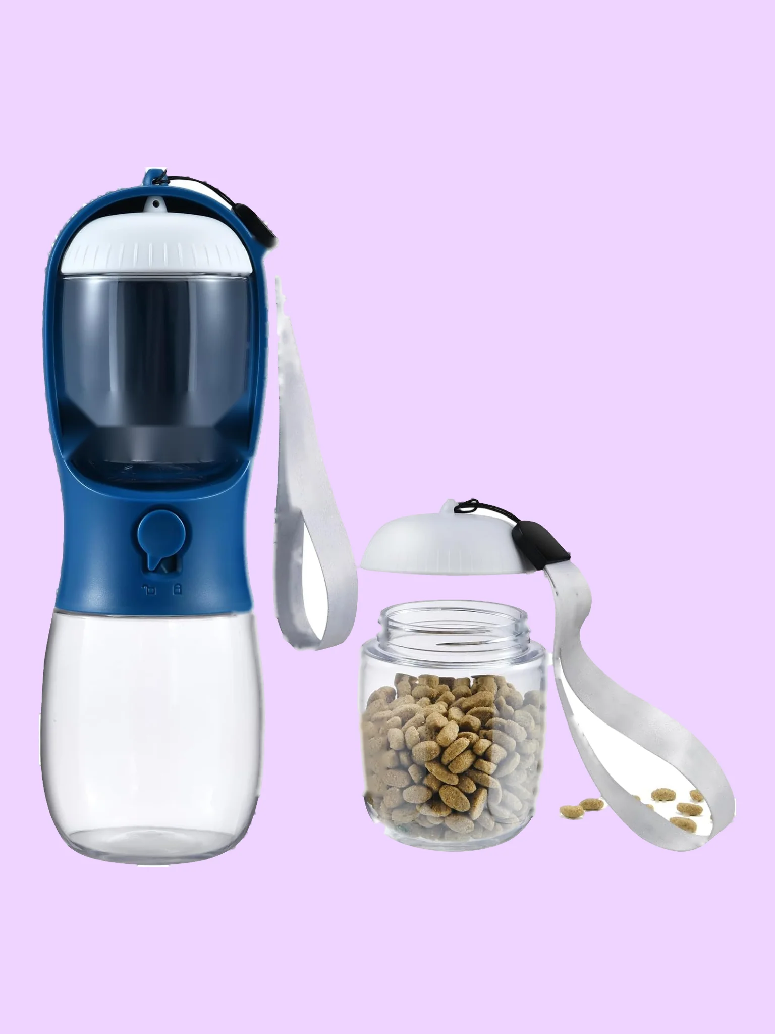 Portable Dog Water Bottle with Treat Container product image (2)