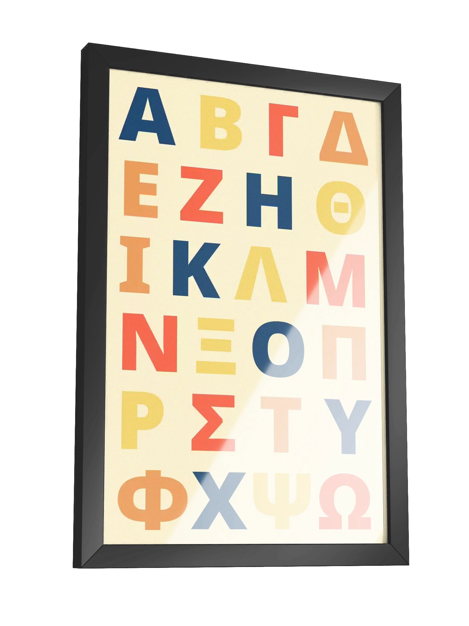 Greek Alphabet Poster, framed (Colourful Design) product image (6)