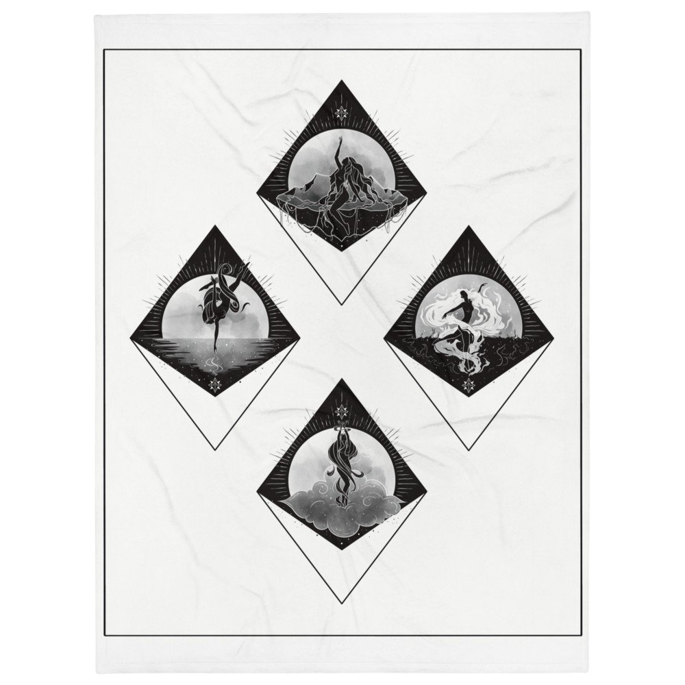 𝖉𝖎𝖛𝖎𝖓𝖊 𝖊𝖑𝖊𝖒𝖊𝖓𝖙𝖘 throw blanket white product image (1)