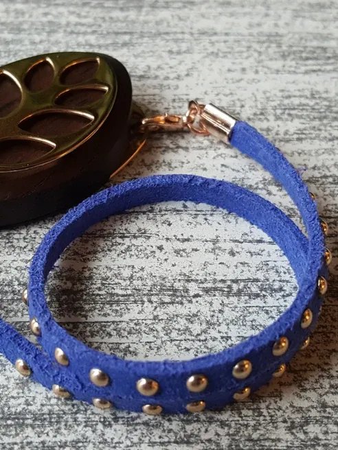 Royal Faux Suede Stud Bracelet | Handmade Accessory for Bellabeat Leaf Urban & Ivy product image (2)