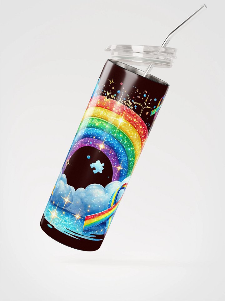 Sparkling Rainbow Puzzle Stainless Steel Tumbler product image (2)