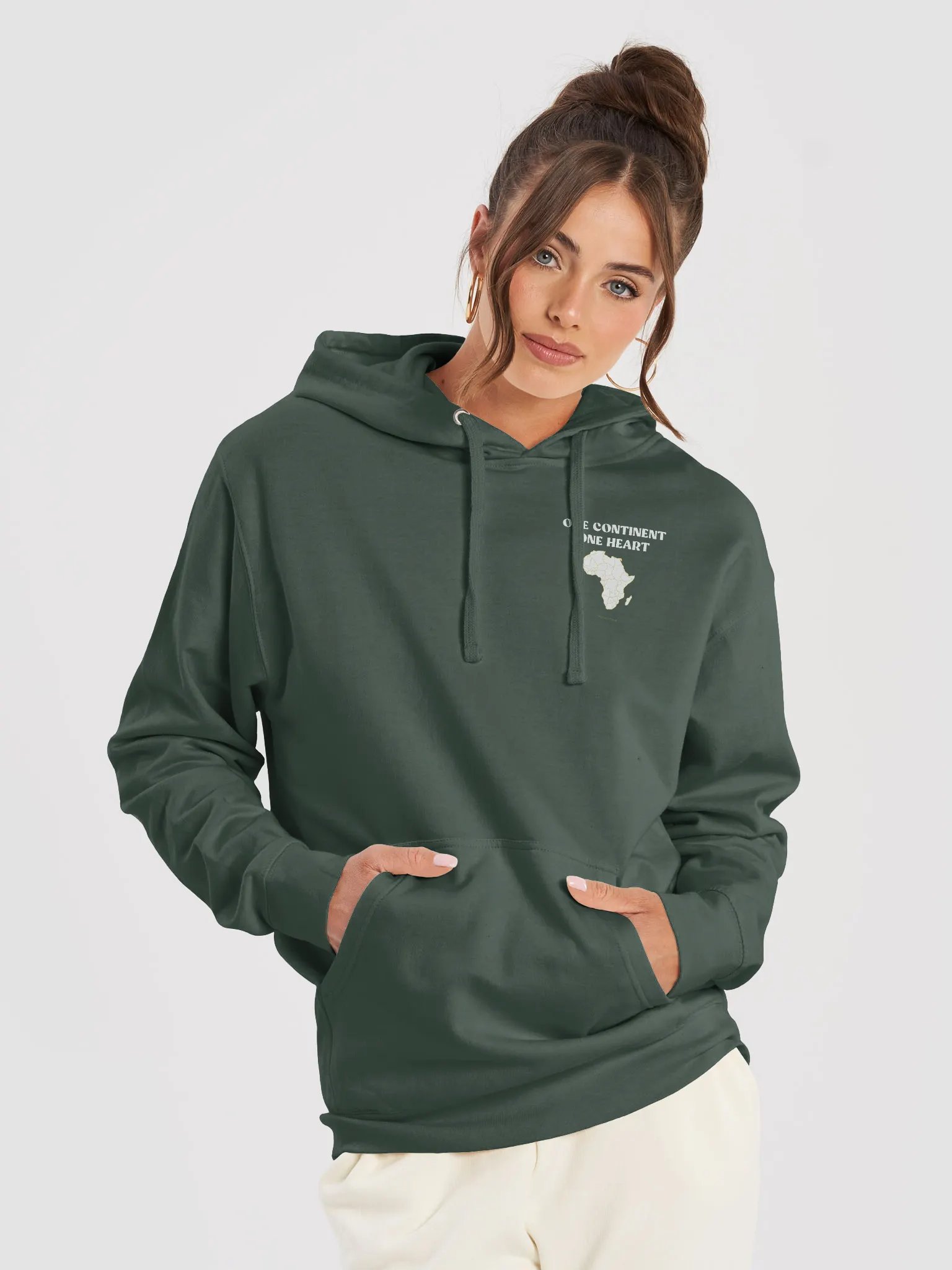 Africa United Midweight Hoodie – Unisex Sustainable African Map Sweatshirt product image (5)
