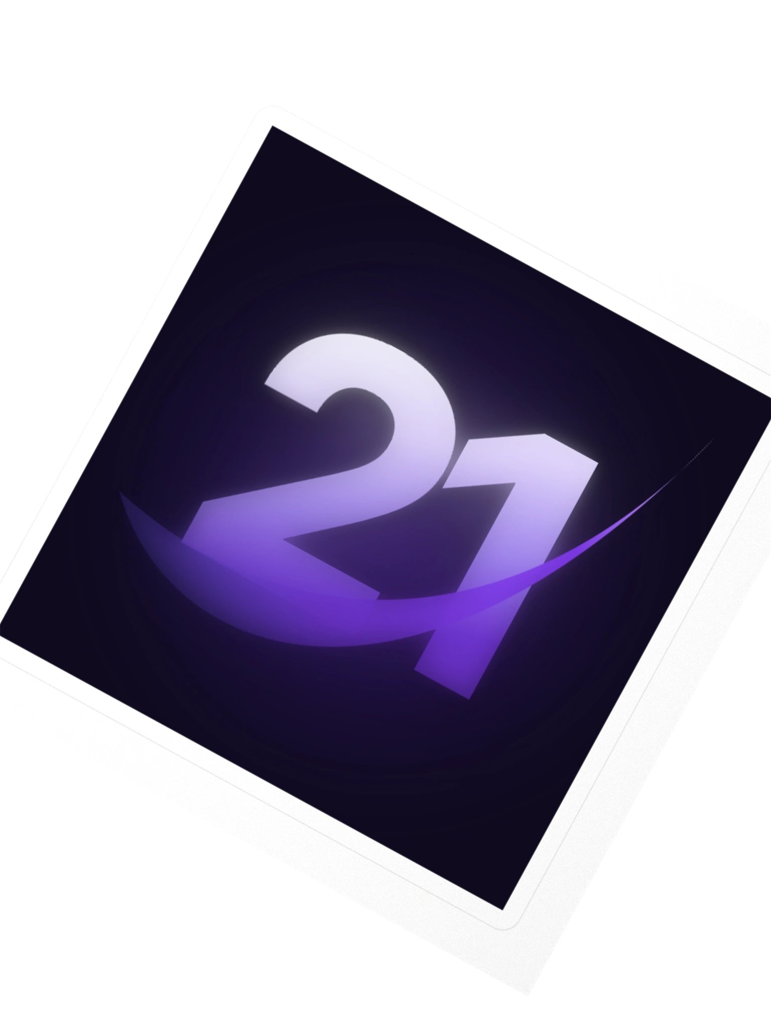 21 Glow Logo Sticker product image (2)