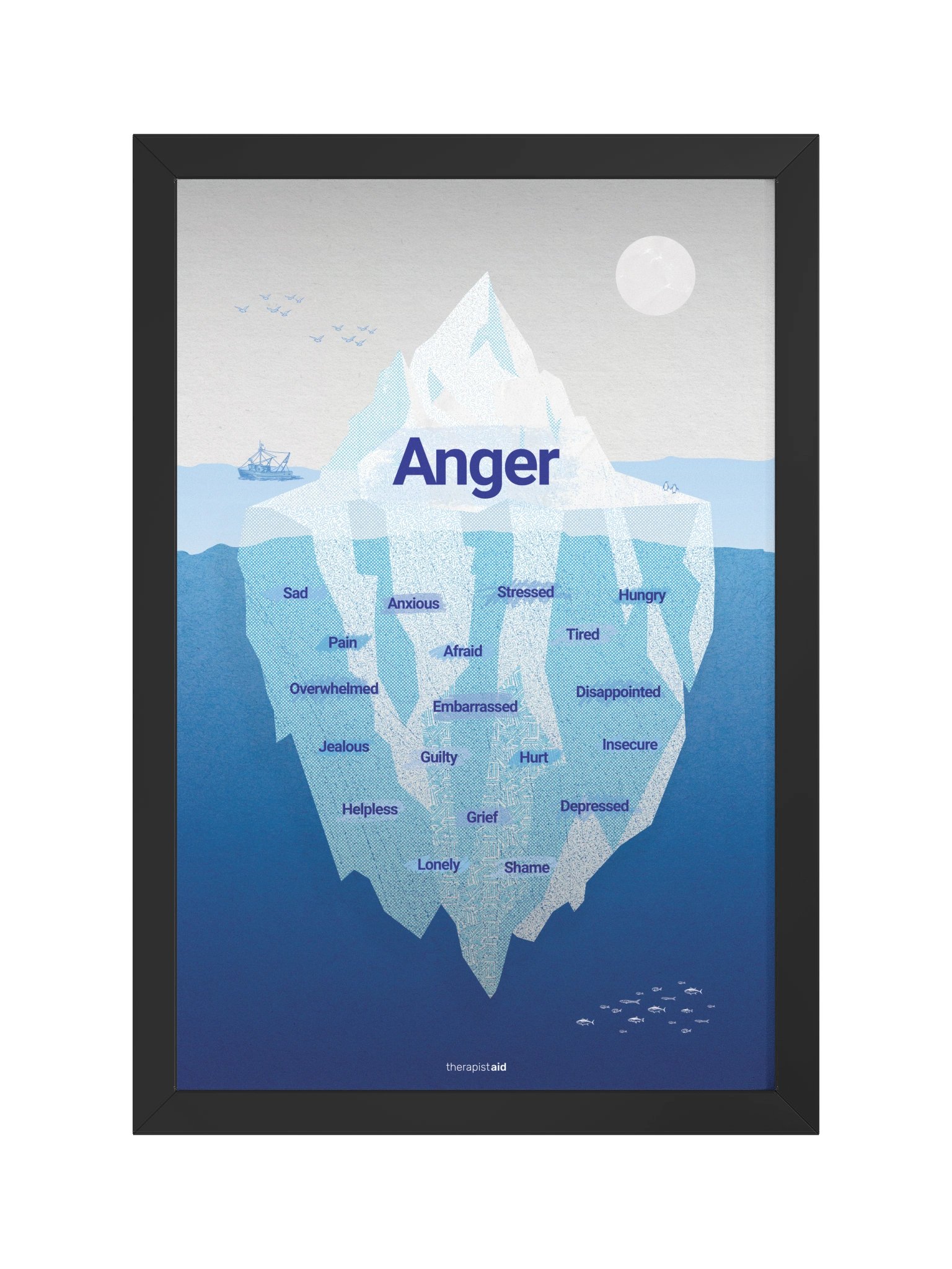 Anger Iceberg framed artwork (papercraft style) product image (2)