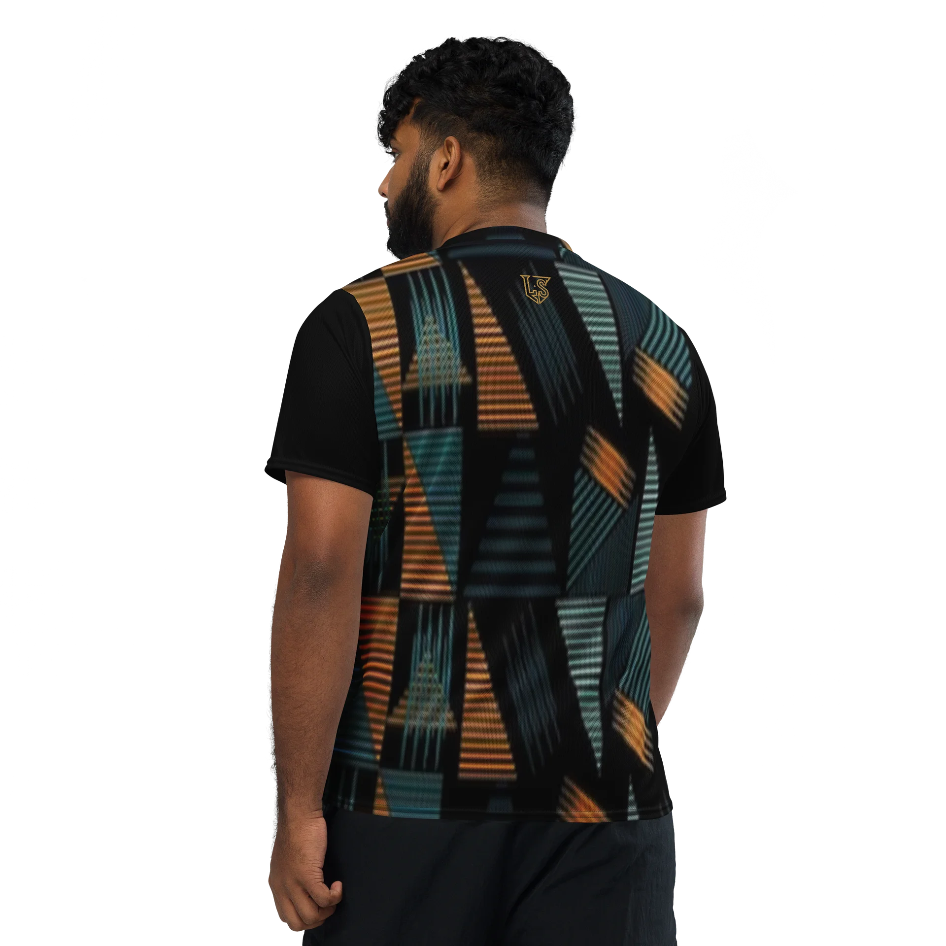 Lafate Store Designer Print Shirt Black Multicoloer product image (2)