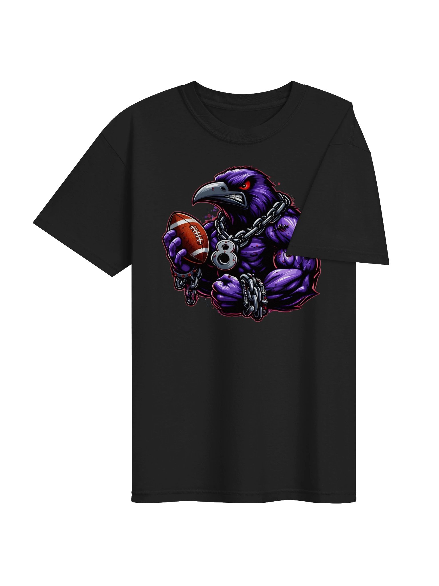 Angry Raven #8 Football Tee product image (7)