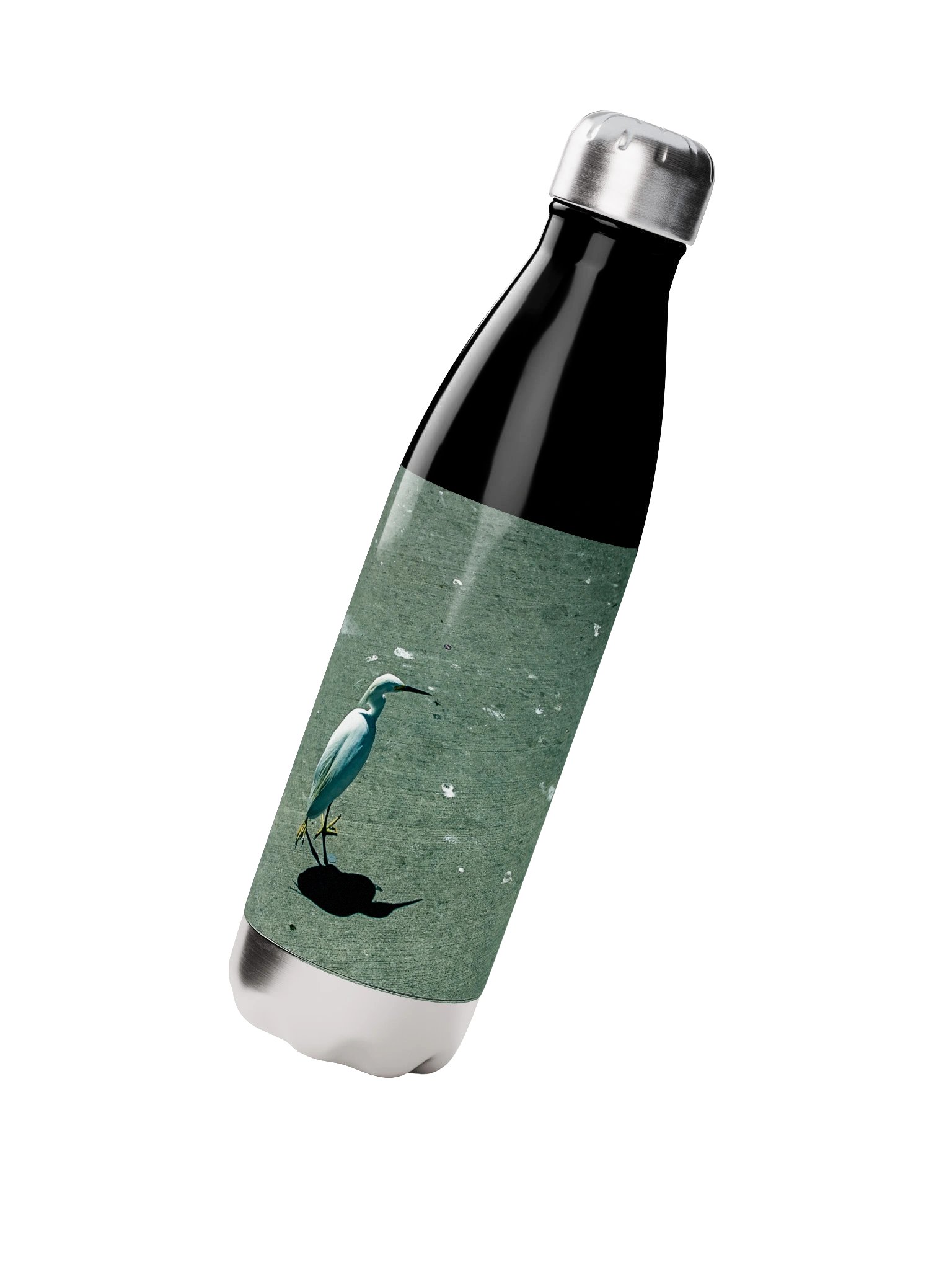 Snowy Egret Stainless Steel Water Bottle product image (3)