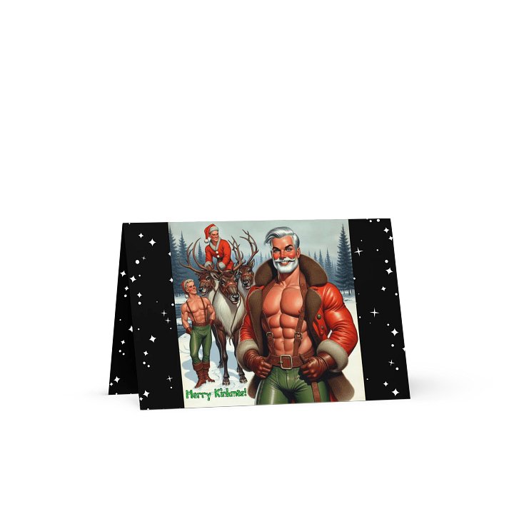 Camp Christmas Gay Leather Collection "Merry Kinkmas" Gay Leather Christmas Card product image (1)