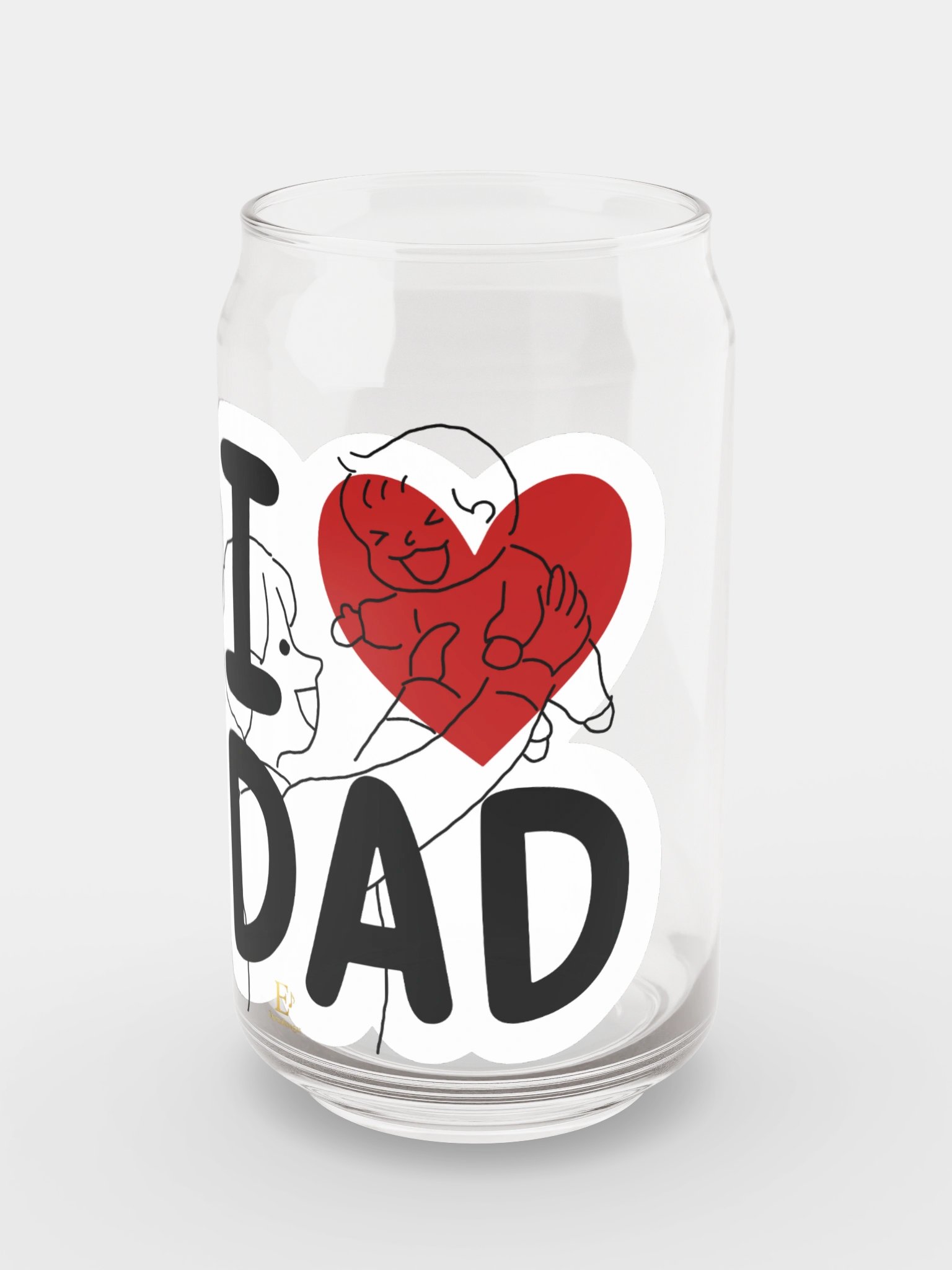 I Heart Dad Can Glass product image (5)