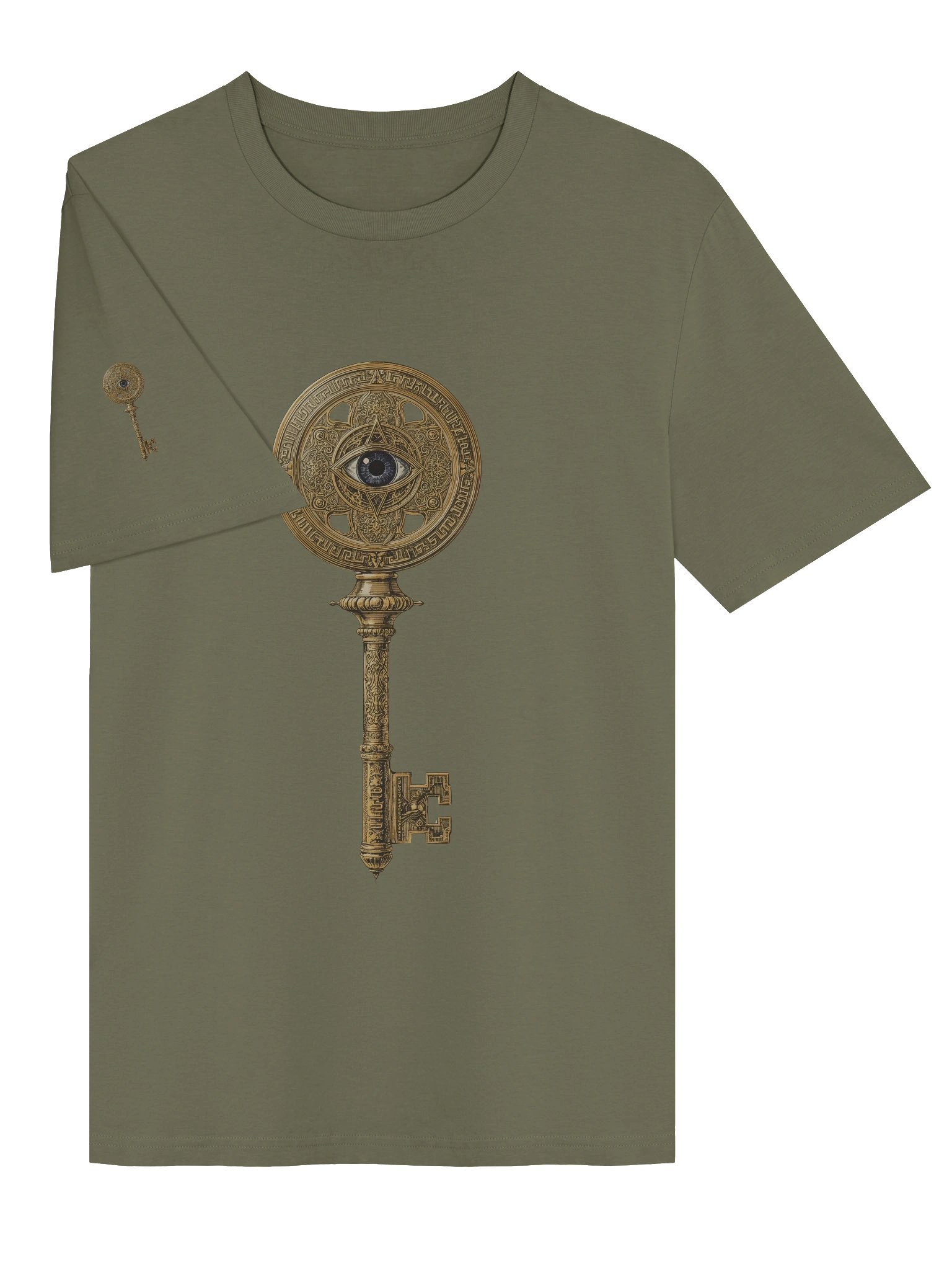 The Gatekeeper’s Key – Khaki Sigil Edition (Front + Right Shoulder Print) product image (3)