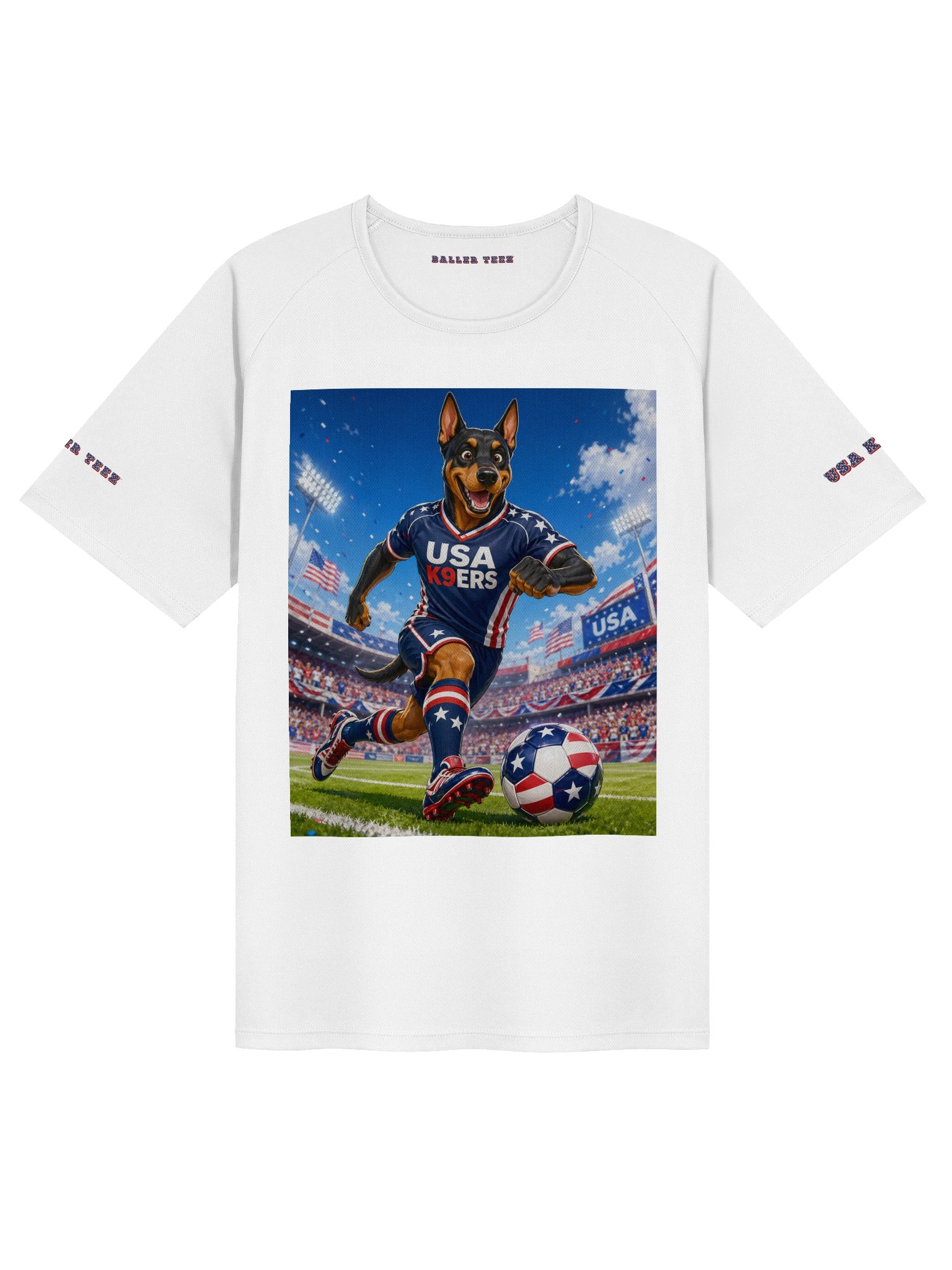 USA K9ERS Soccer Doberman Unisex Sports Jersey product image (1)