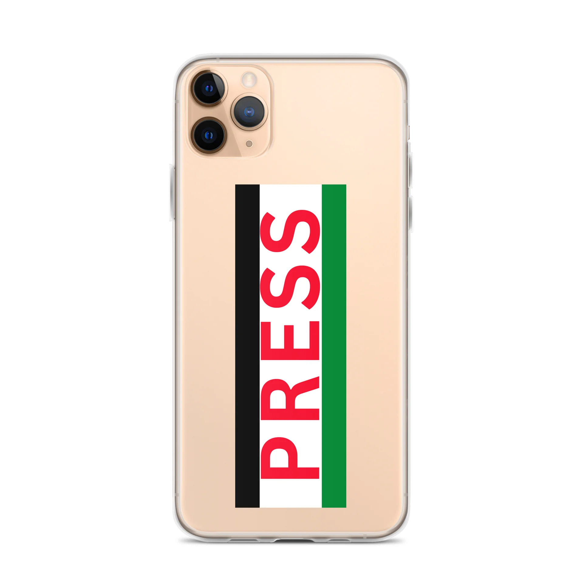 Press Palestine Resistance Flag Clear iPhone Case product image (1)