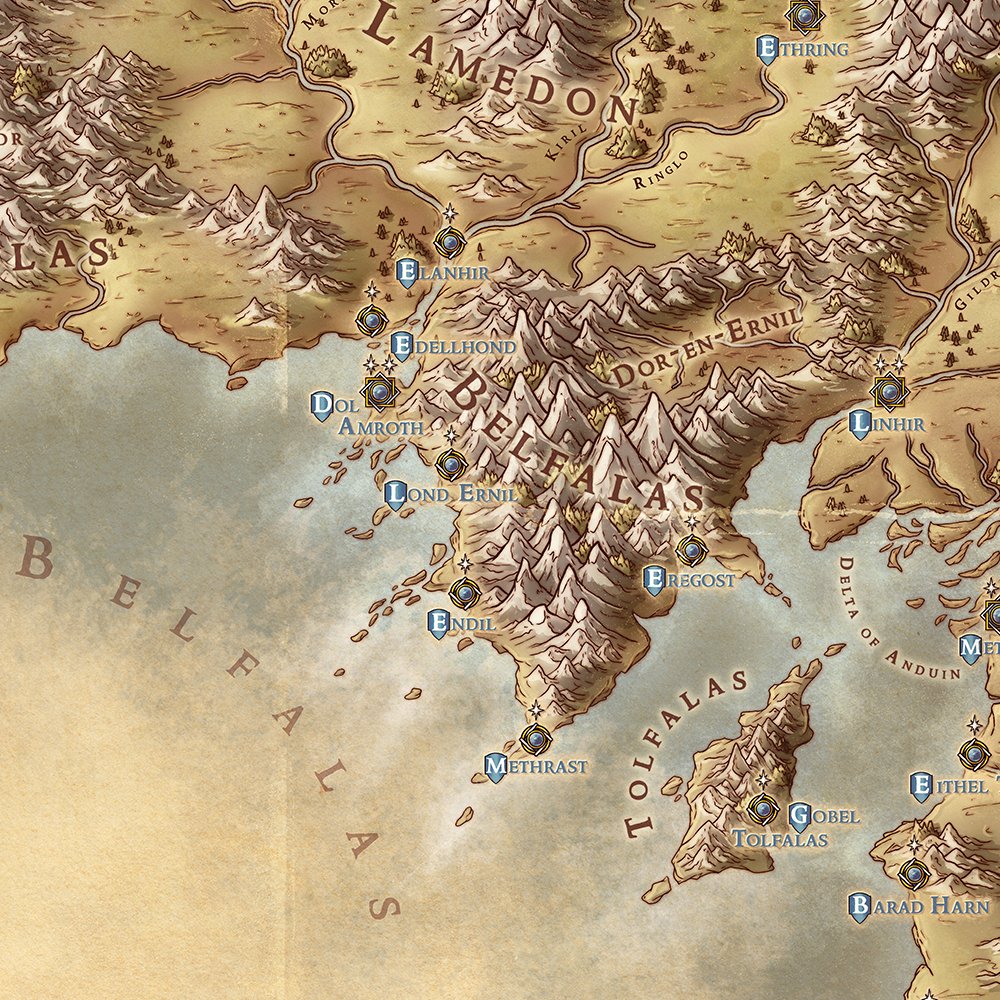 Map of Gondor (Framed) product image (2)