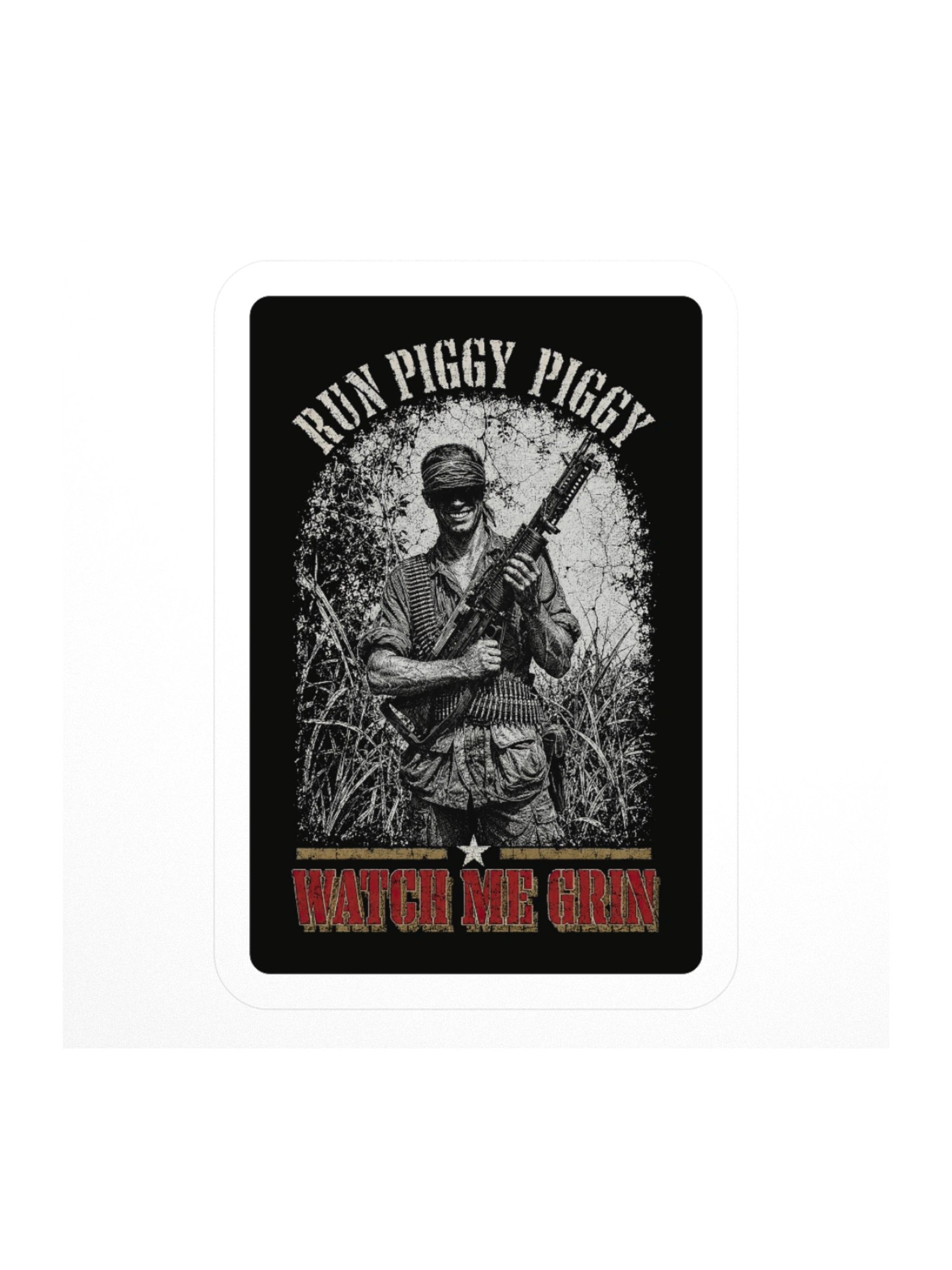 Run Piggy Run "Watch Me Grin" Wolf Grin Sticker product image (4)