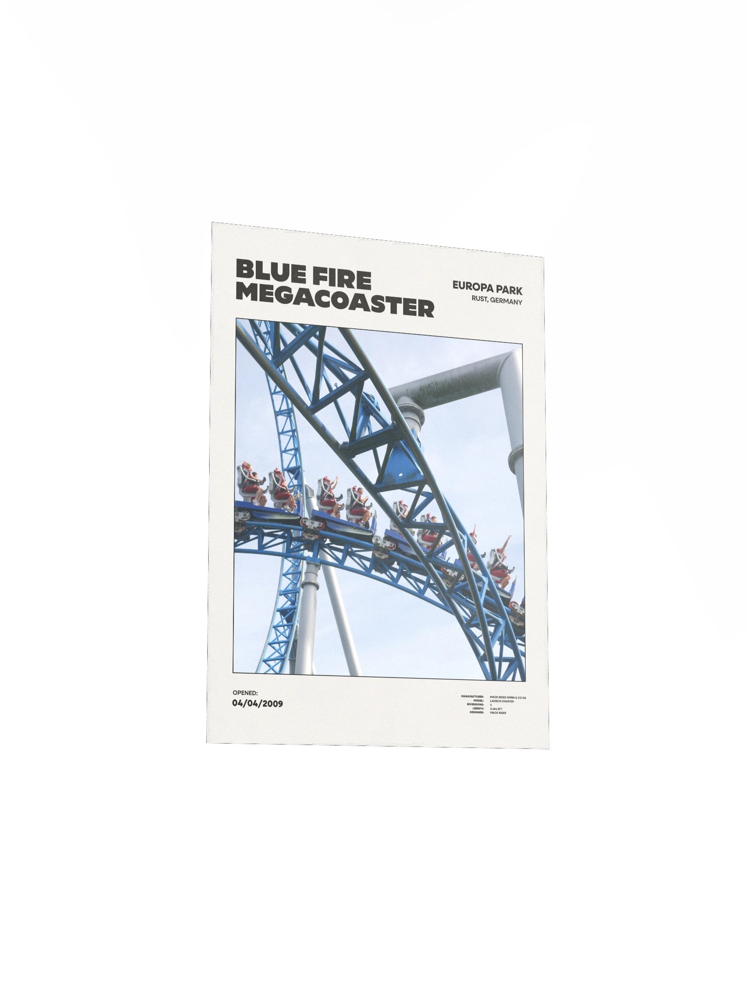 Blue Fire Megacoaster Premium Poster product image (3)