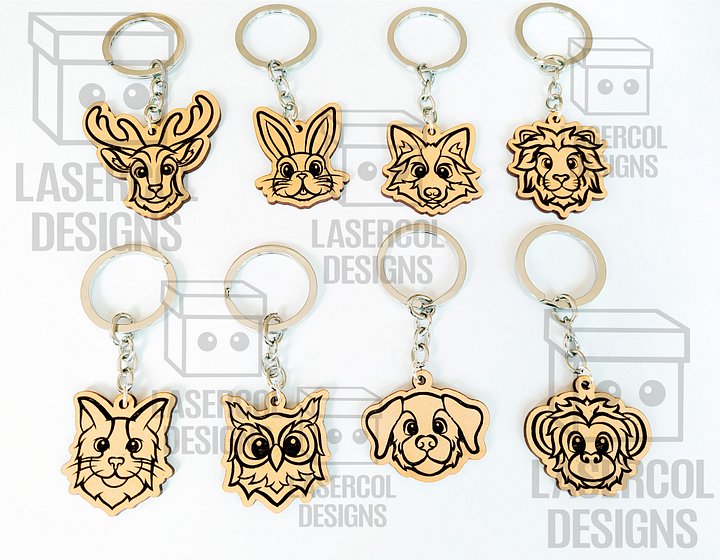Cute Animal Keychains - Laser Cut Files product image (2)