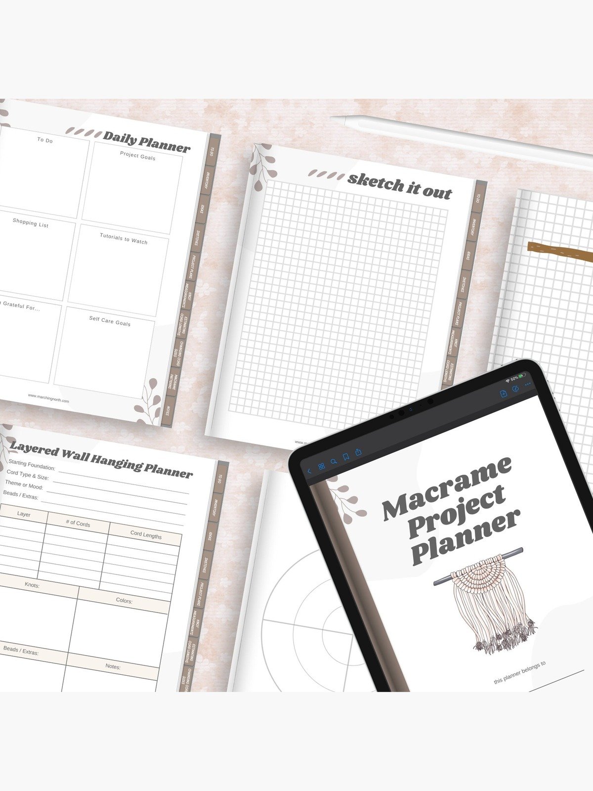 Macrame Project Planner (Digital Download) product image (2)