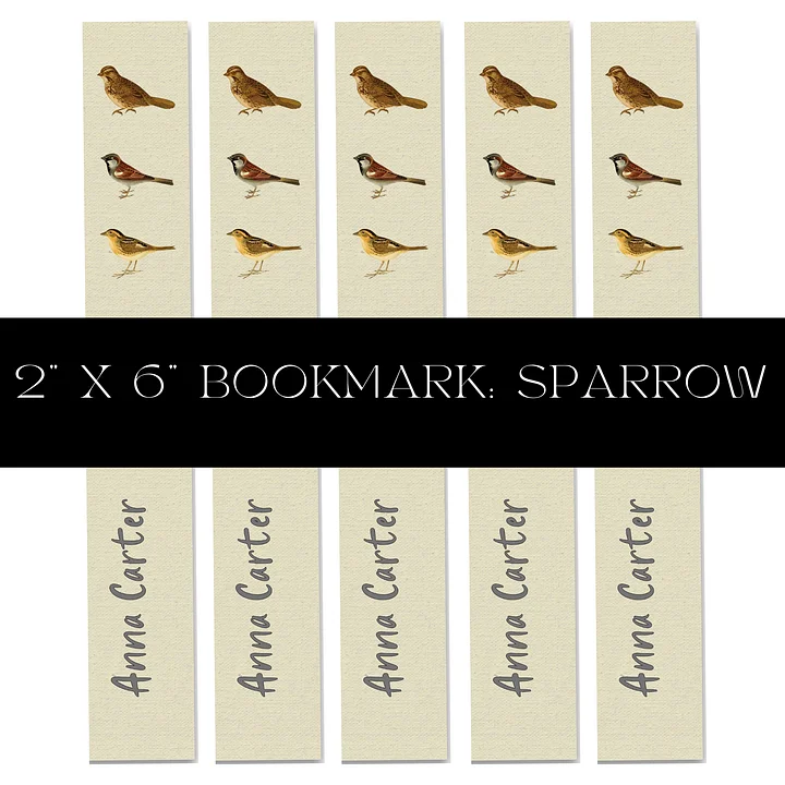 Sparrow Bookmark product image (1)