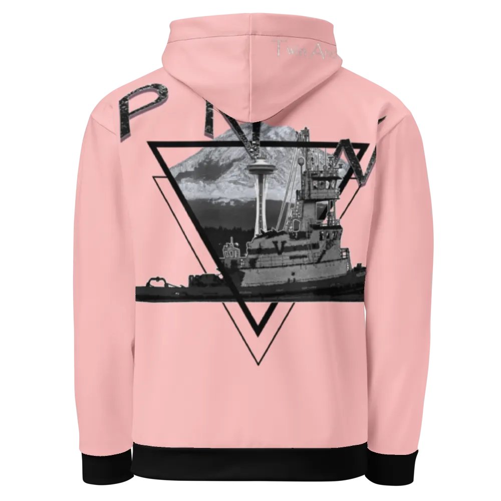 PNW T - Mt. Rainer & Tug Hudson (Pink) – Performance Marine Wear | Twin Anchor Apparel North Current Line product image (11)