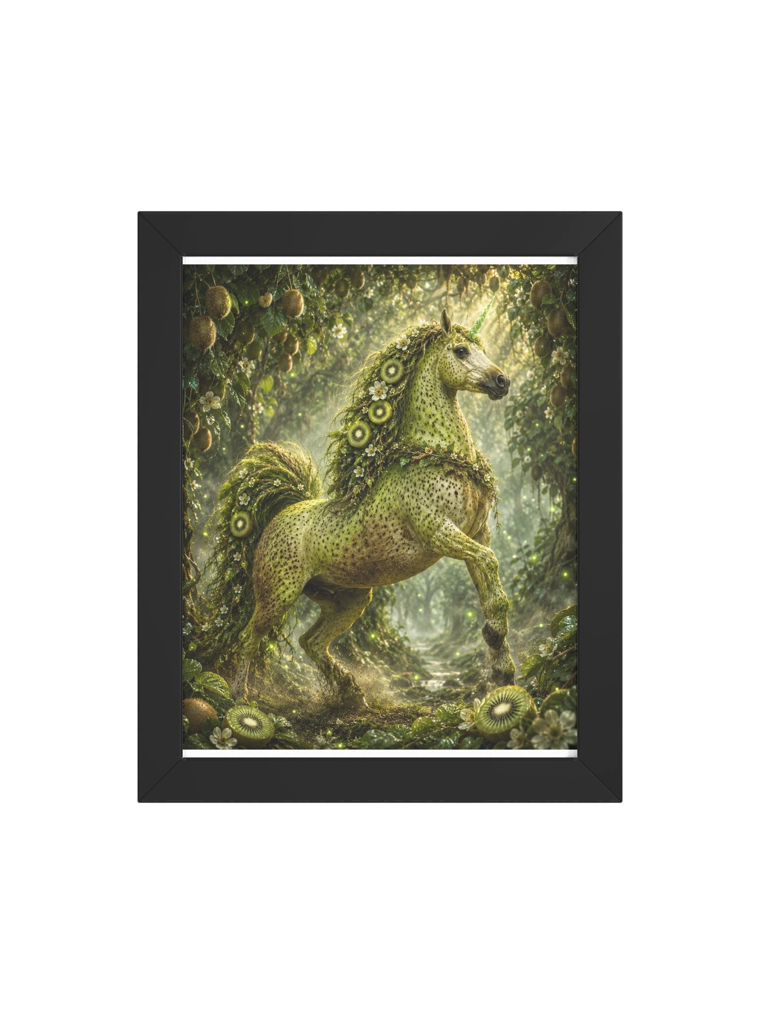 Kiwi Unicorn Black Framed Poster product image (4)