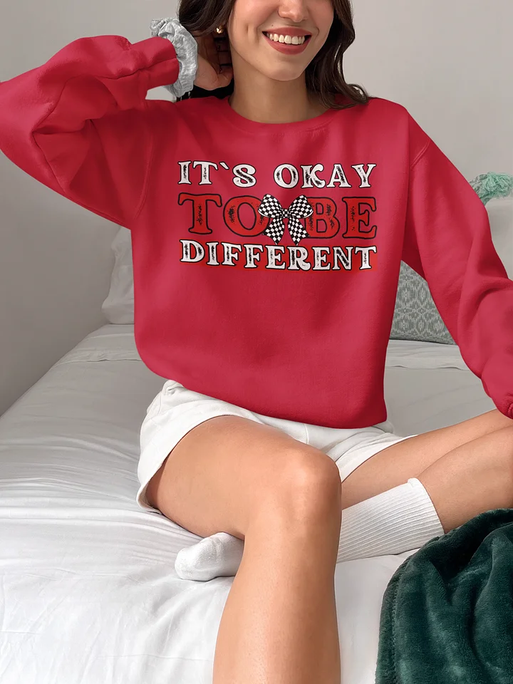 It`s Okay To be Different Checkered Gildan Sweatshirt product image (1)