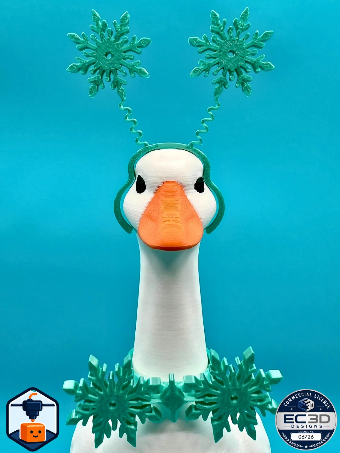 Snowflake Headband and Tie- Desk Goose product image (1)
