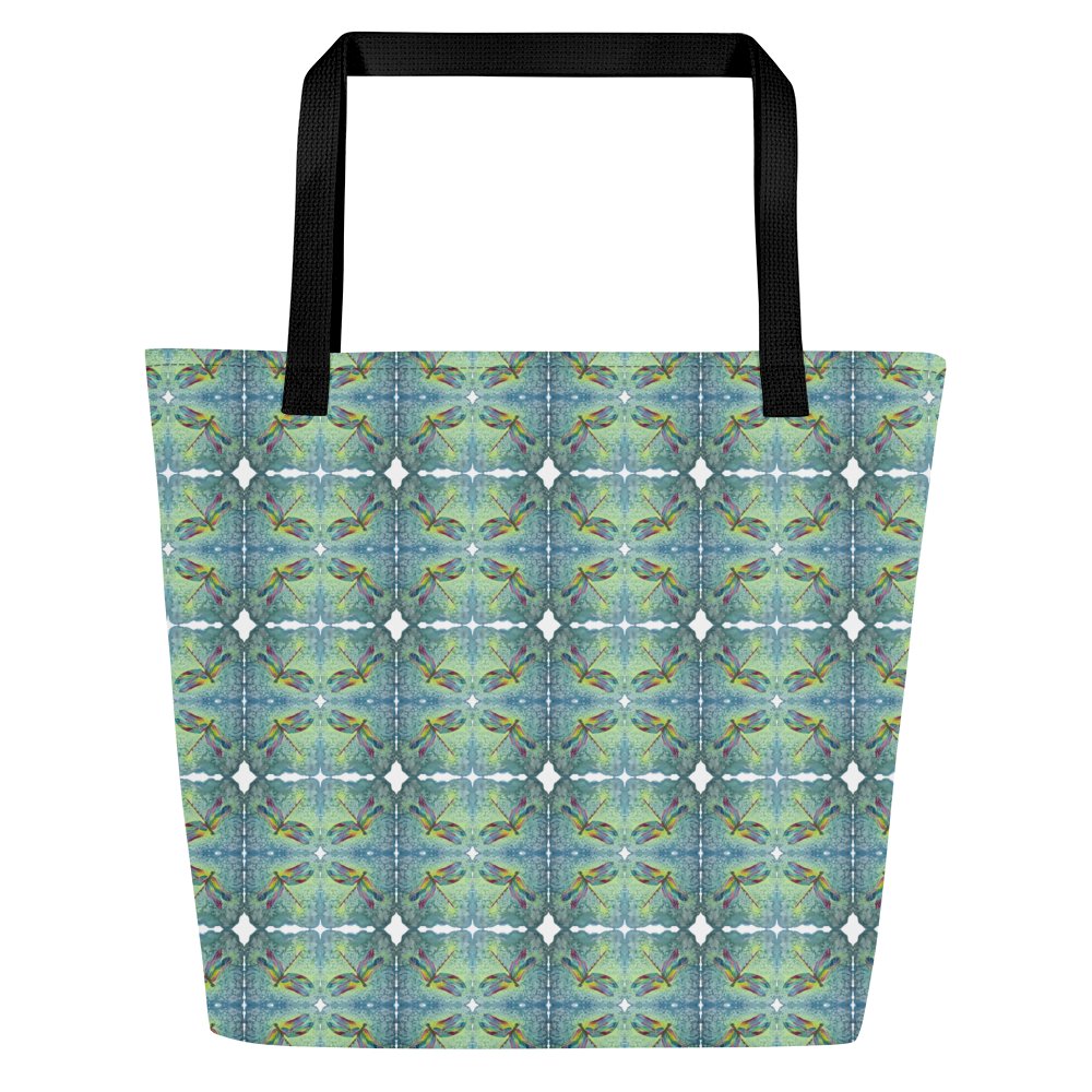 Vibrant Dragonfly - All‑Over Print Tote w/ Pocket product image (3)