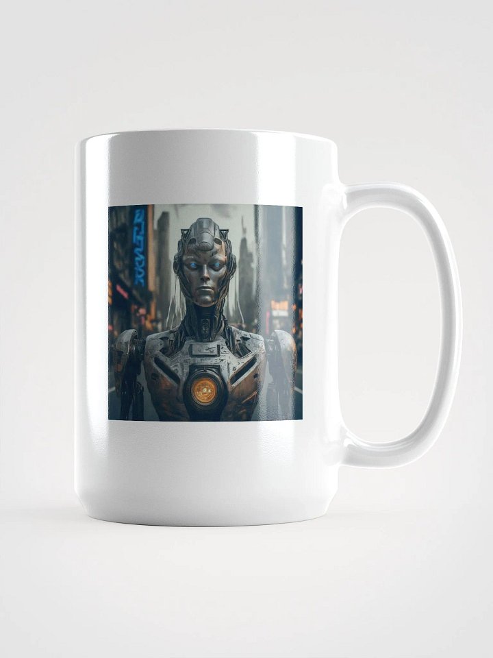 Neon Cyborg City Mug product image (1)