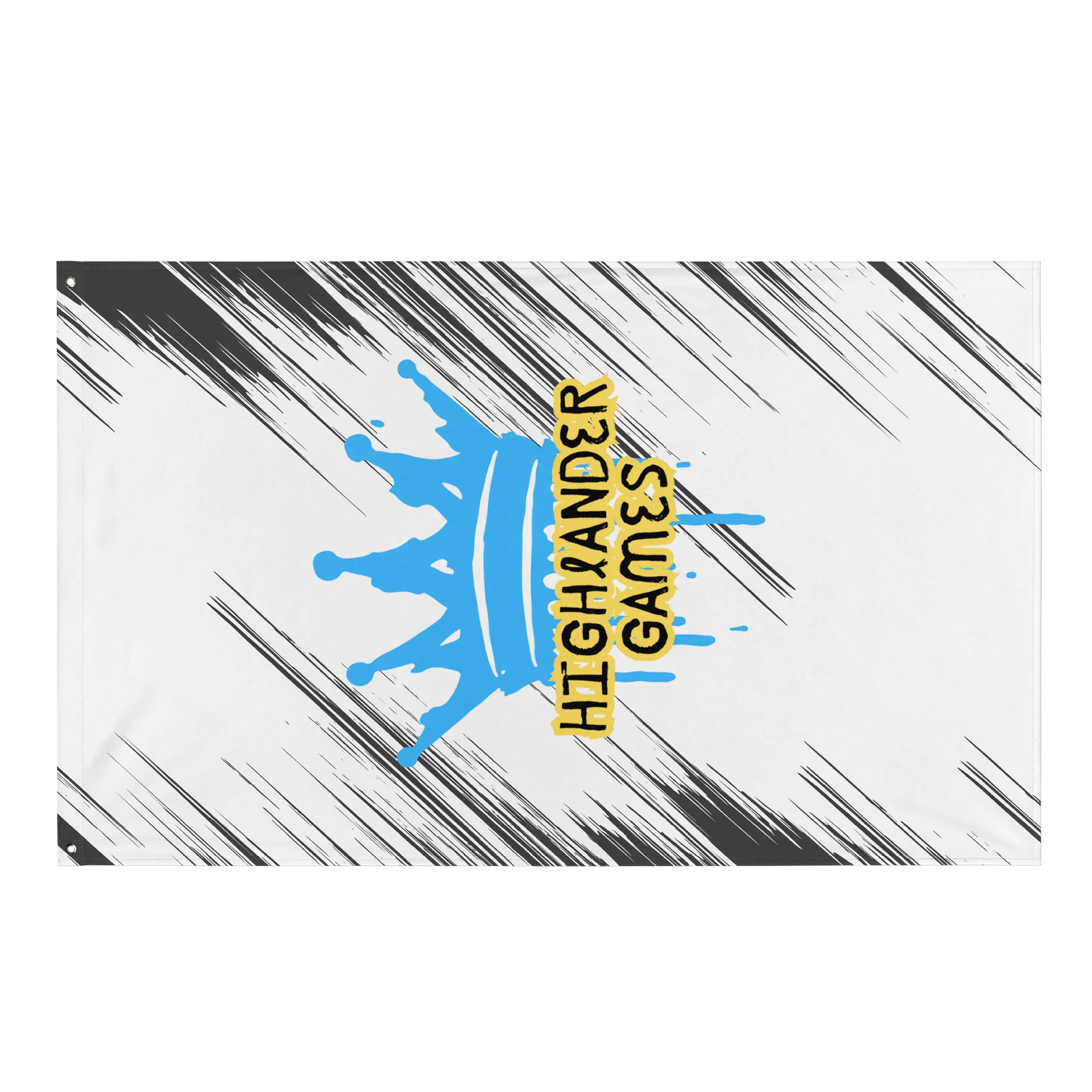 HIGHANDER GAMES Crown Flag — All‑Over Print product image (1)
