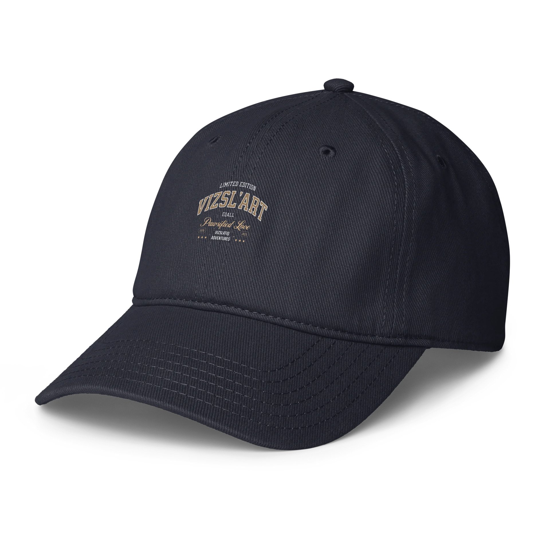 Vizsla PAWSETIQ_Unisex ECO Otto Baseball Cap_EQALL® Essentials_VIZSL'Art_White_Beige_Lightbrown product image (3)