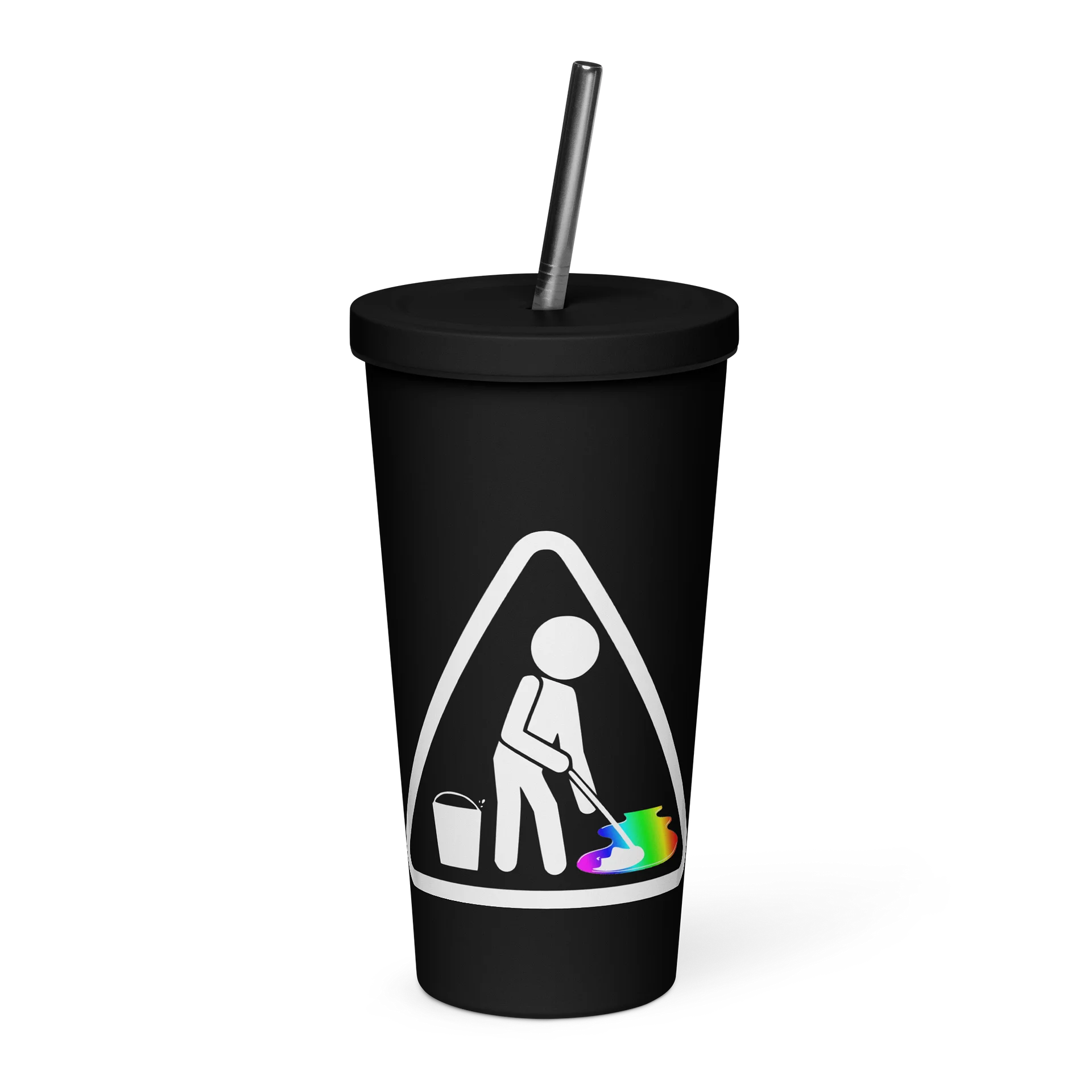 Rainbow Spill Tumbler With Straw product image (1)