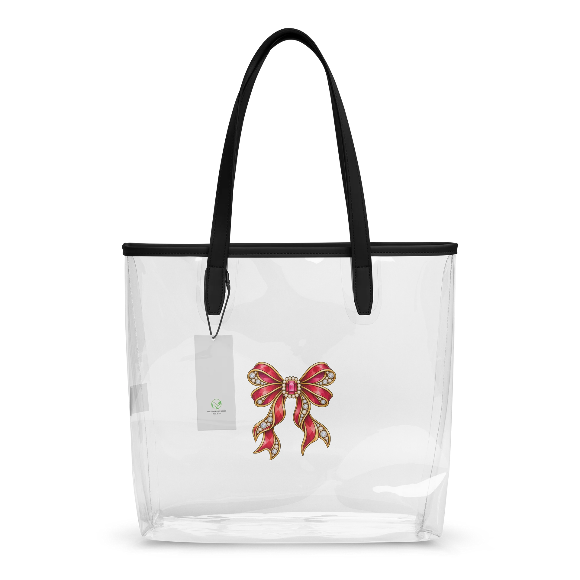 Jewel-inspired Bow Brooch Clear Tote Bag product image (2)