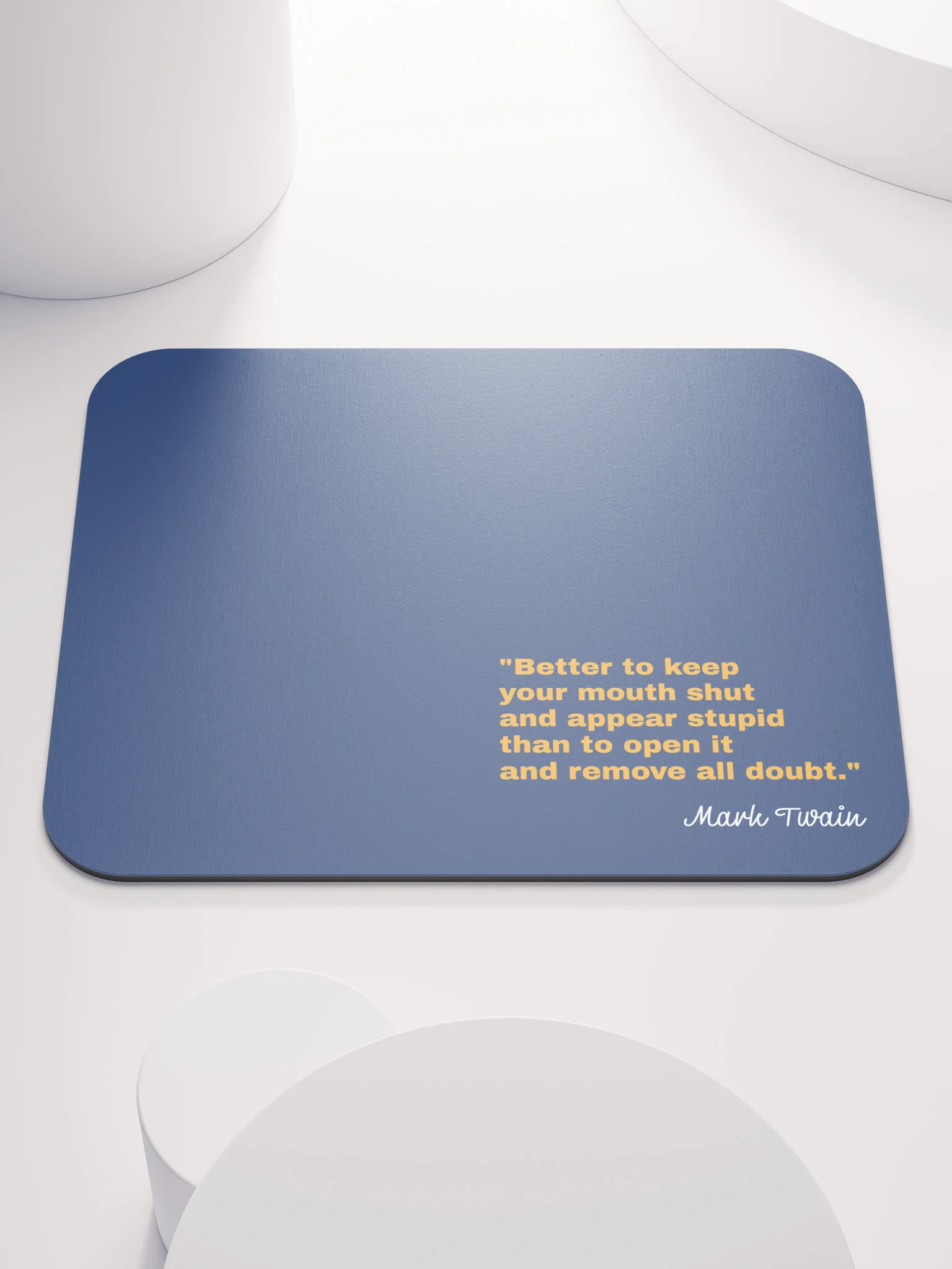Mouse Pad – Twain Navy Blue No.2 product image (1)