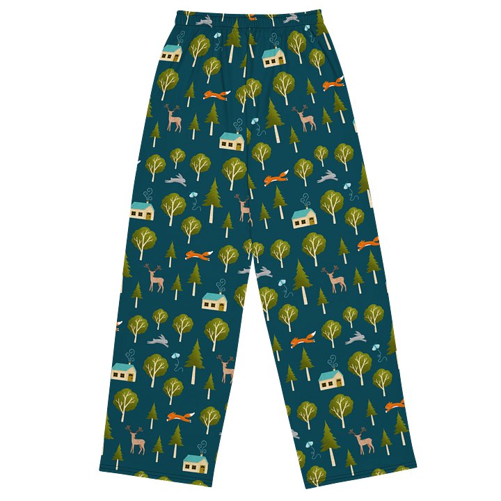 Cozy Cabin and Forest Animals Unisex Wide Leg Pants product image (2)