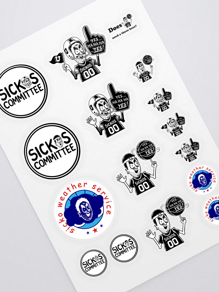 Sickos Extravaganza Sticker Sheet - 16 Stickers product image (1)