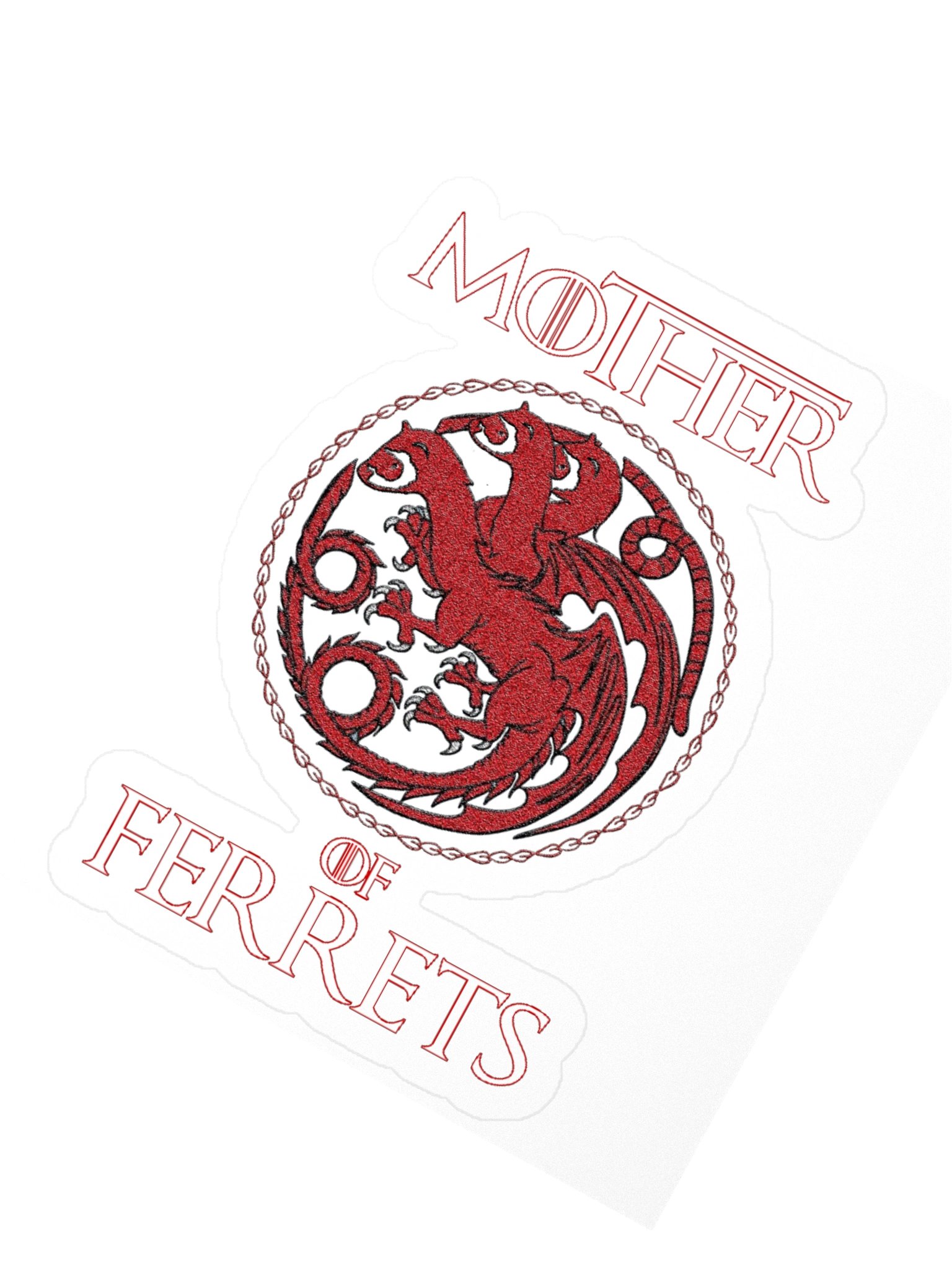 Farm n' Fancy Mother of Ferrets Stickers | Funny Ferret Mom Sticker product image (2)
