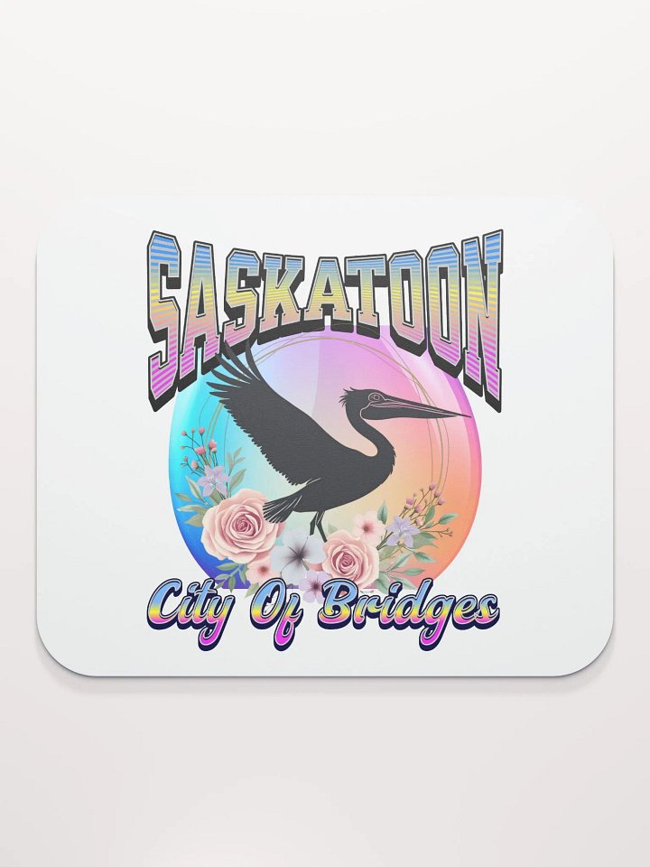Saskatoon Pelican City Of Bridges Skyline Mouse Pad product image (1)