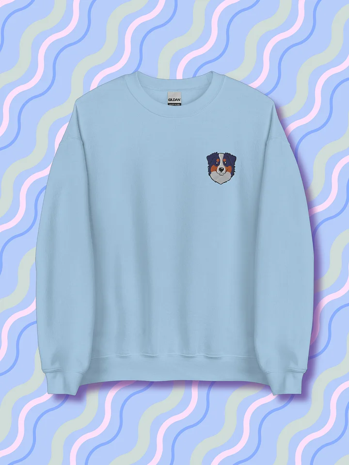 Stylized Australian Shepherd Dog Face Sweatshirt product image (1)