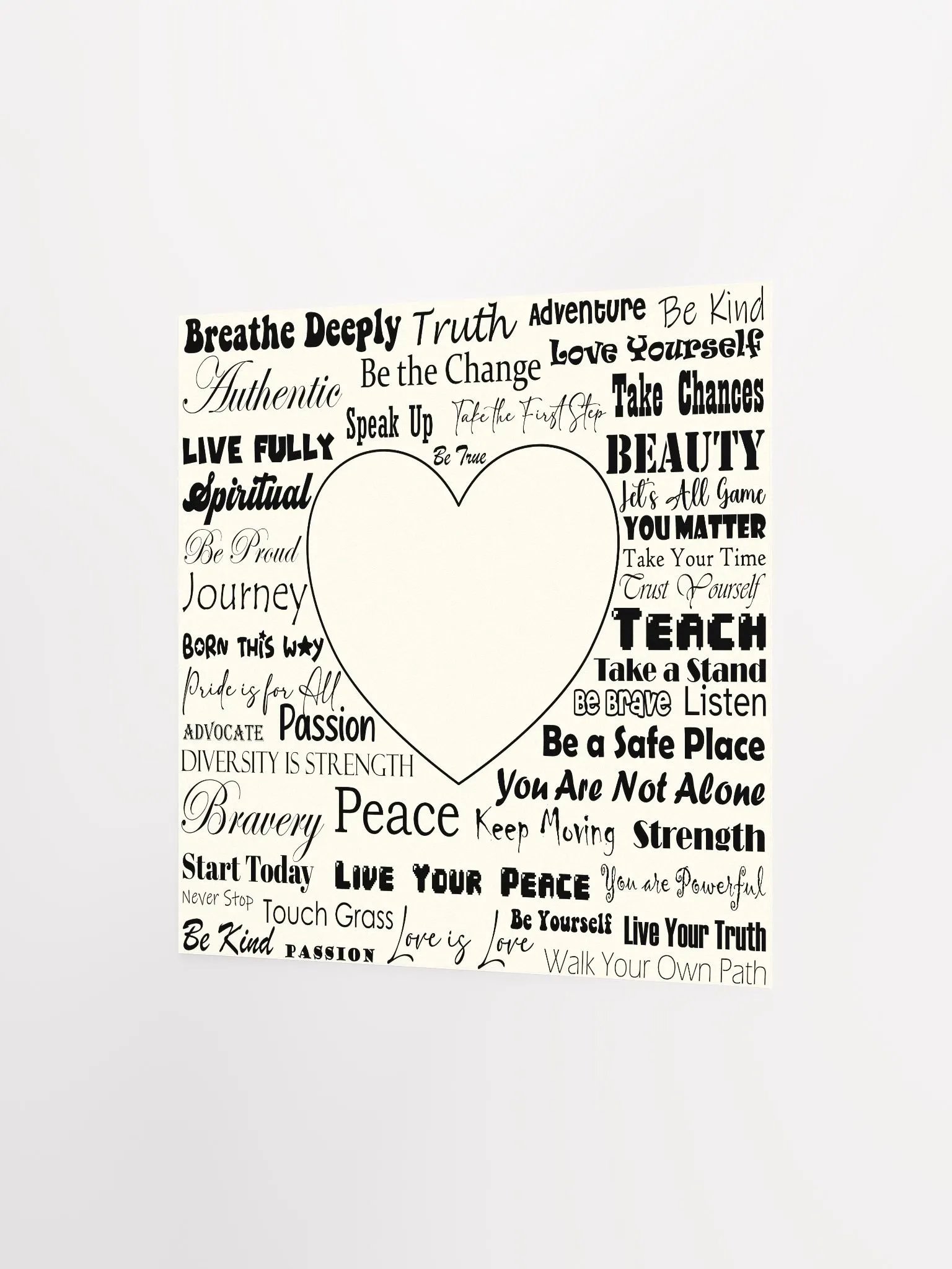 Love and Pride Square Poster (Black Text) product image (3)