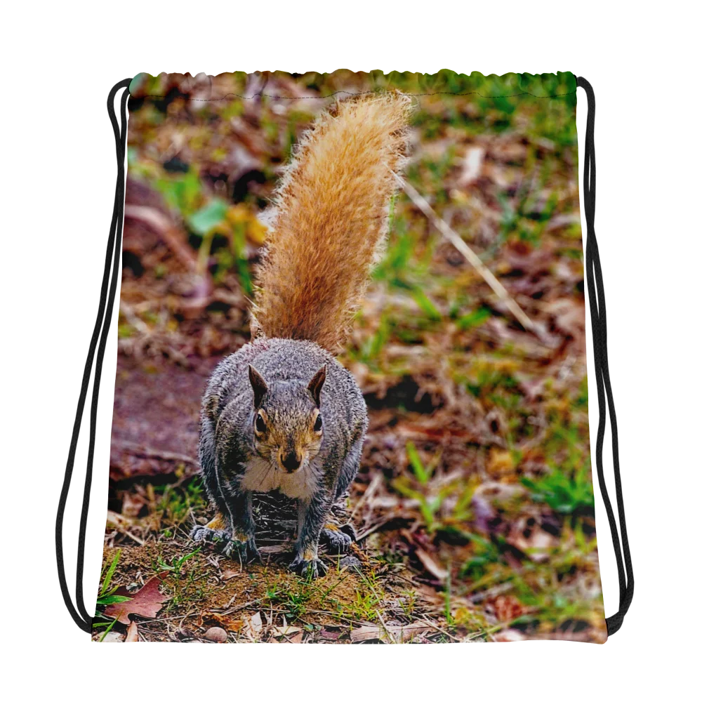 Grey Squirrel Drawstring Bag product image (1)