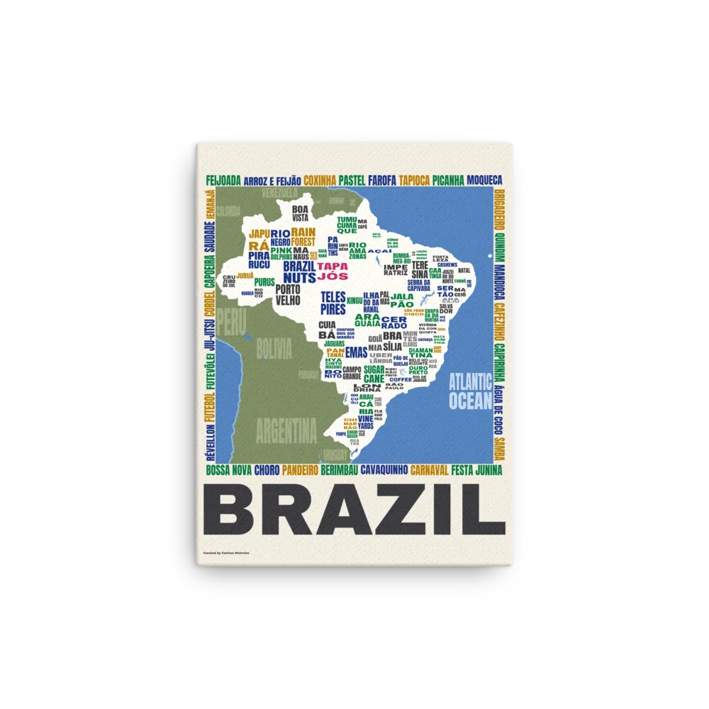 Brazil Word Map Canvas product image (1)