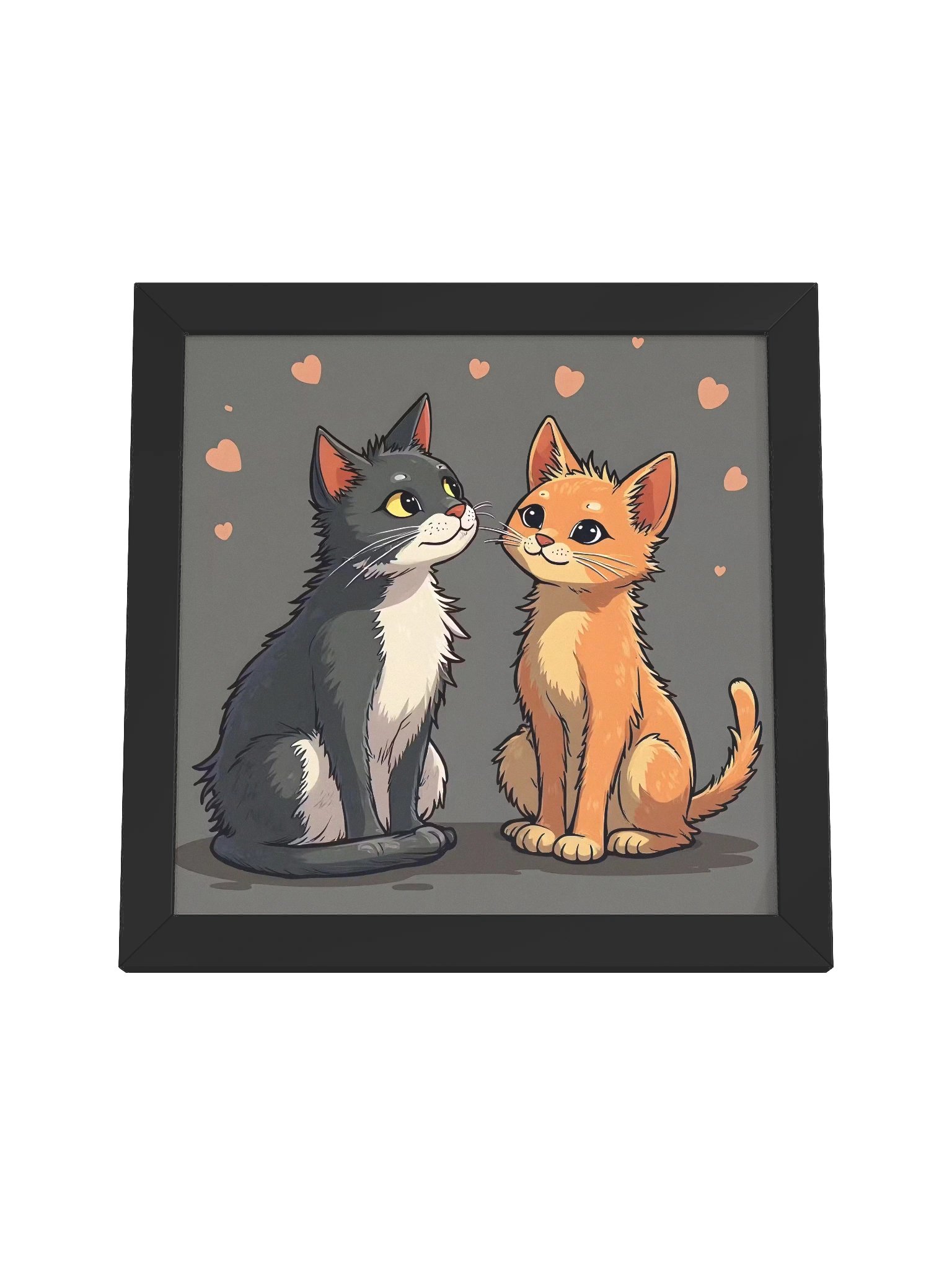 Cat Love Framed Matte Poster – Premium Ayous Wood Frame product image (20)