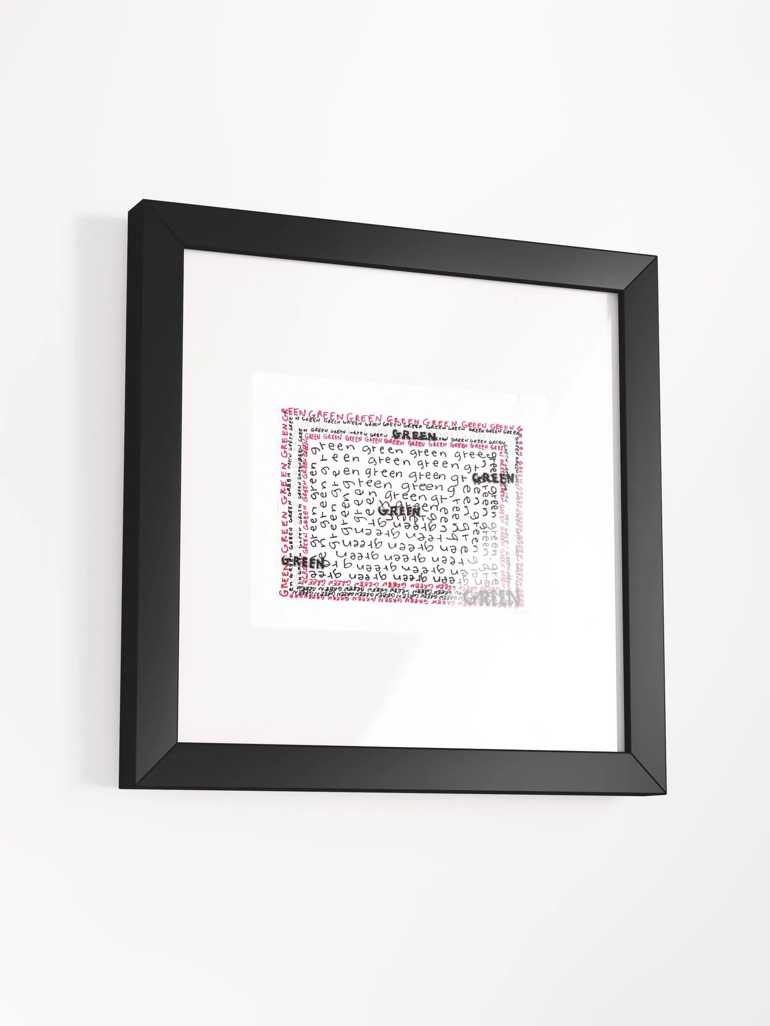 green Panel Card Print Framed product image (1)