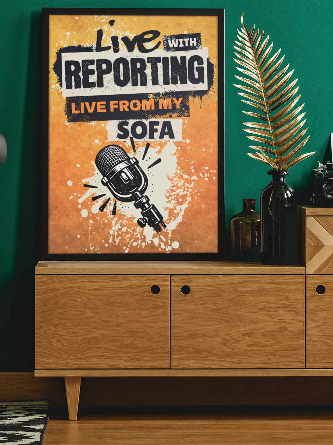 Reporting Live From My Sofa Retro Poster product image (9)