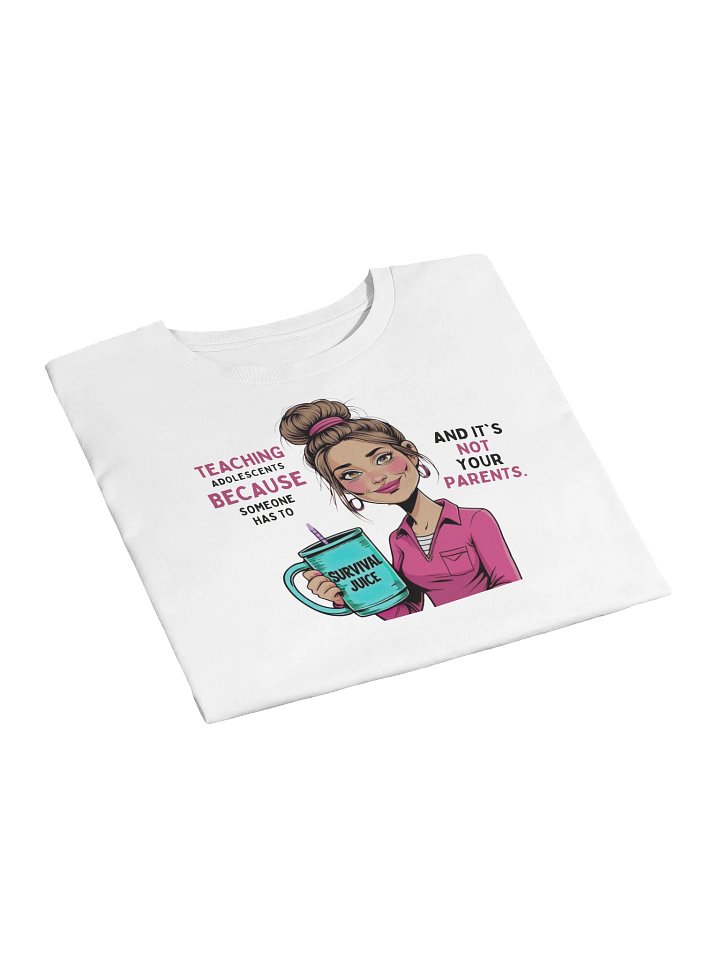 "Teaching Adolescents Because Someone Has To" Teacher Crop Top – Funny Survival Juice Graphic Crop Top product image (2)