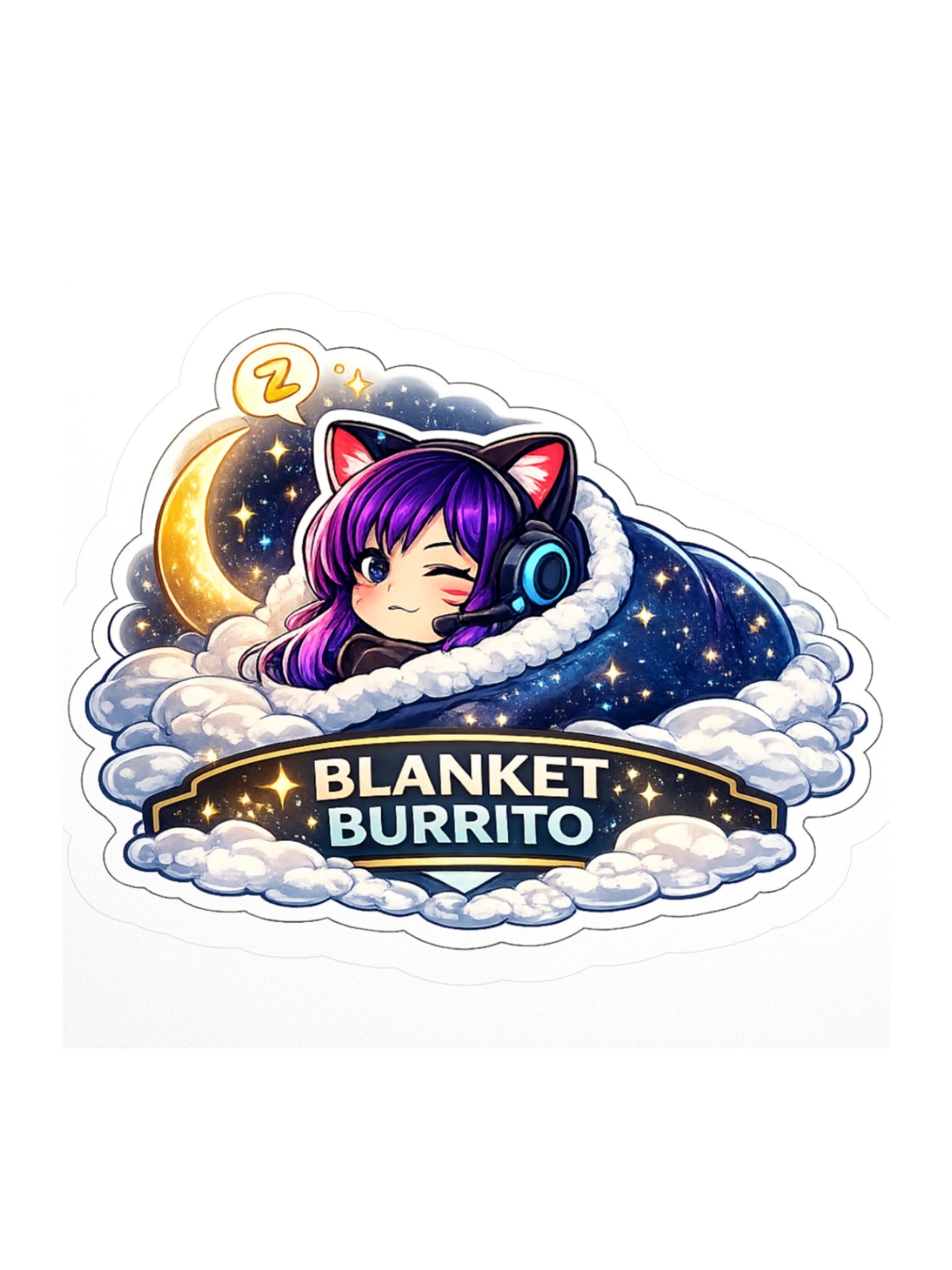 • AKC // Callie Sticker BLANKET BURRITO | Callie Emote Badge Series product image (1)