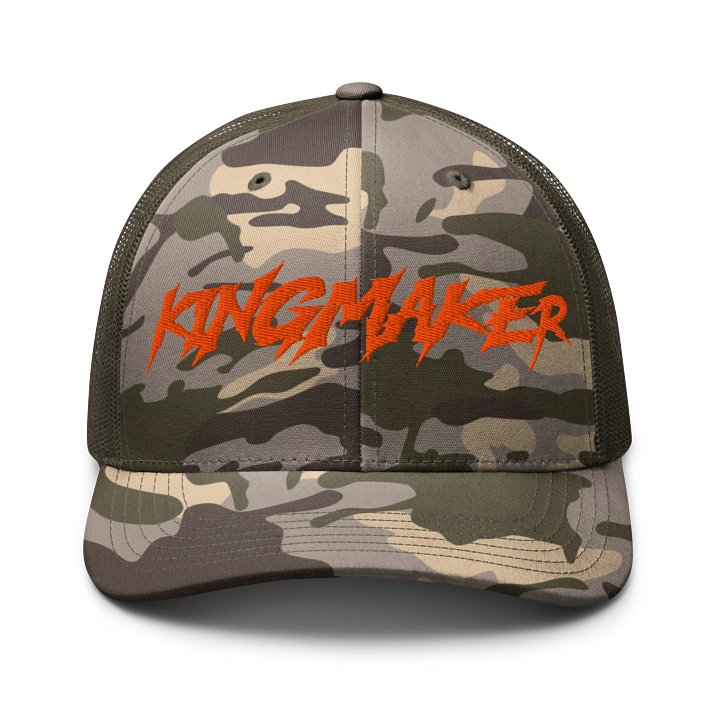Kingmaker Essentials - Camouflage Trucker Hat (Orange Edit) product image (1)